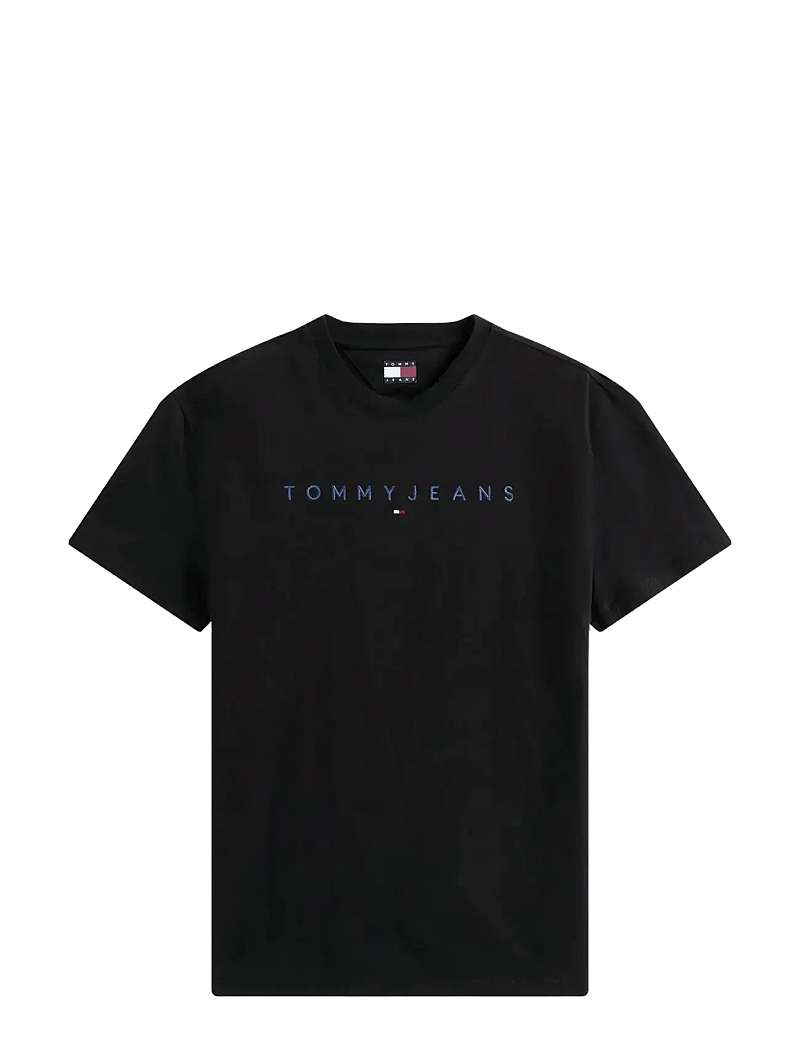 Tommy Jeans - TJM REG LINEAR LOGO TEE EXT - kortærmede t-shirts - black multi - 1
