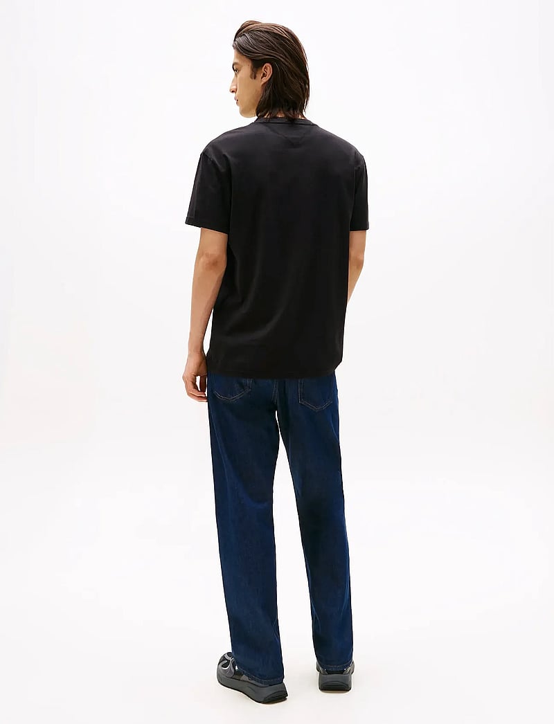 Tommy Jeans - TJM REG LINEAR LOGO TEE EXT - kortærmede t-shirts - black multi - 3