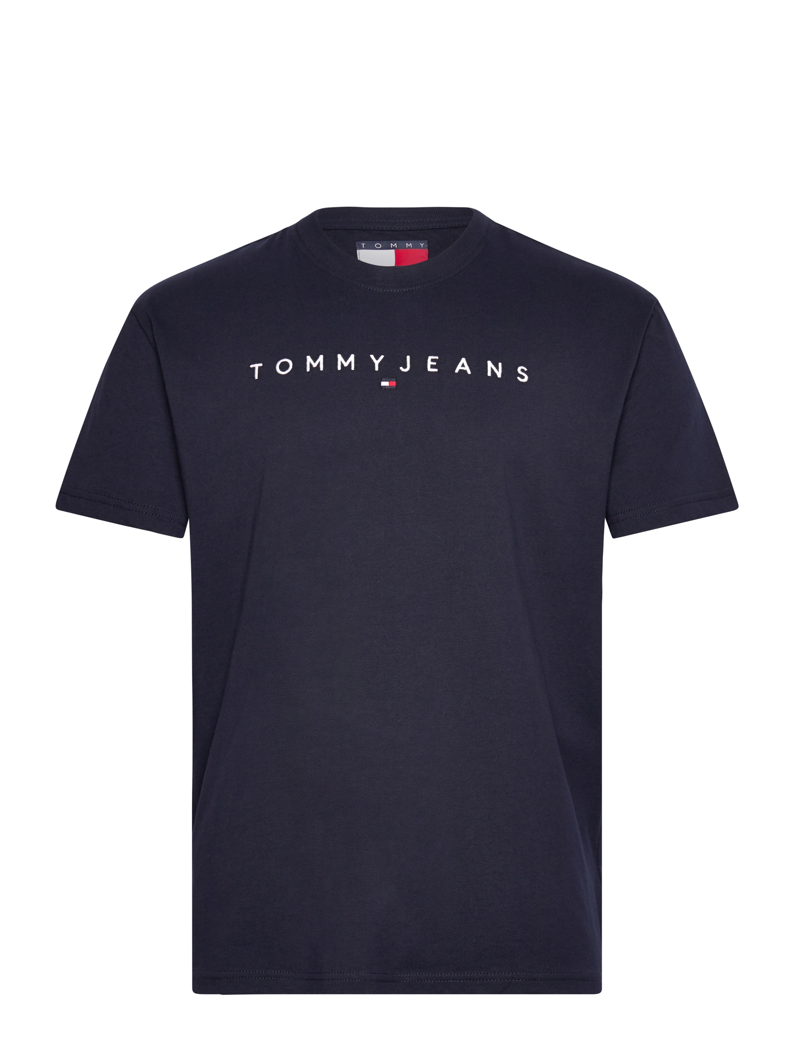 Tommy Jeans TJM REG LINEAR LOGO TEE EXT - Lühikeste varrukatega T-särgid - DARK BLUE / navy