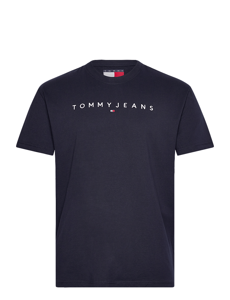 Tommy Jeans - TJM REG LINEAR LOGO TEE EXT - kurzärmelig - dark blue - 1