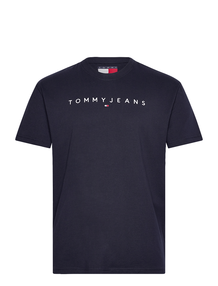 Tommy Jeans - TJM REG LINEAR LOGO TEE EXT - kurzärmelig - dark blue - 1