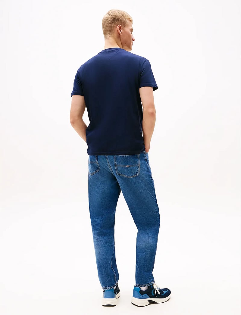 Tommy Jeans - TJM REG LINEAR LOGO TEE EXT - kurzärmelig - dark blue - 5