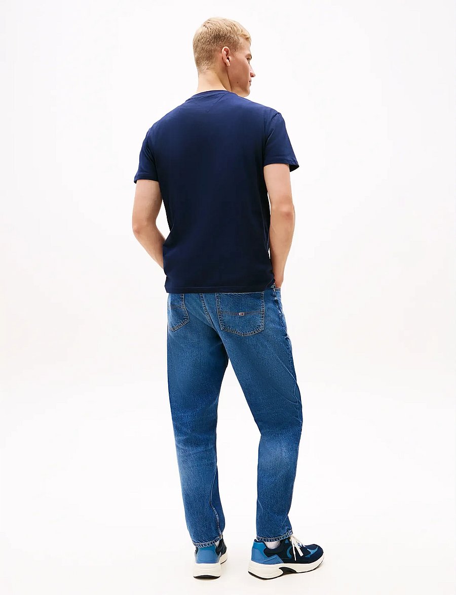 Tommy Jeans - TJM REG LINEAR LOGO TEE EXT - kurzärmelig - dark blue - 5