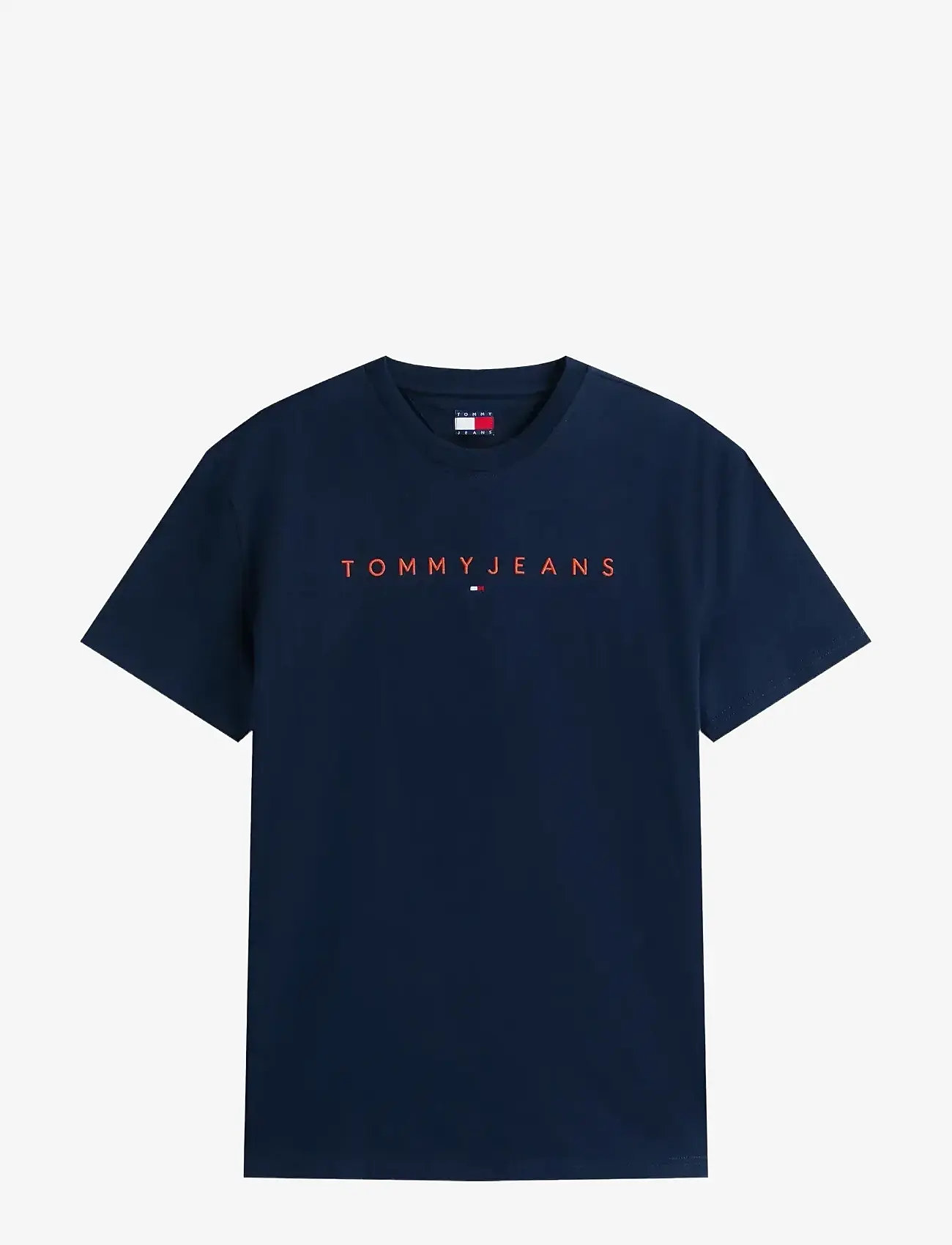 Tommy Jeans - TJM REG LINEAR LOGO TEE EXT - kurzärmelig - dark night navy multi - 1