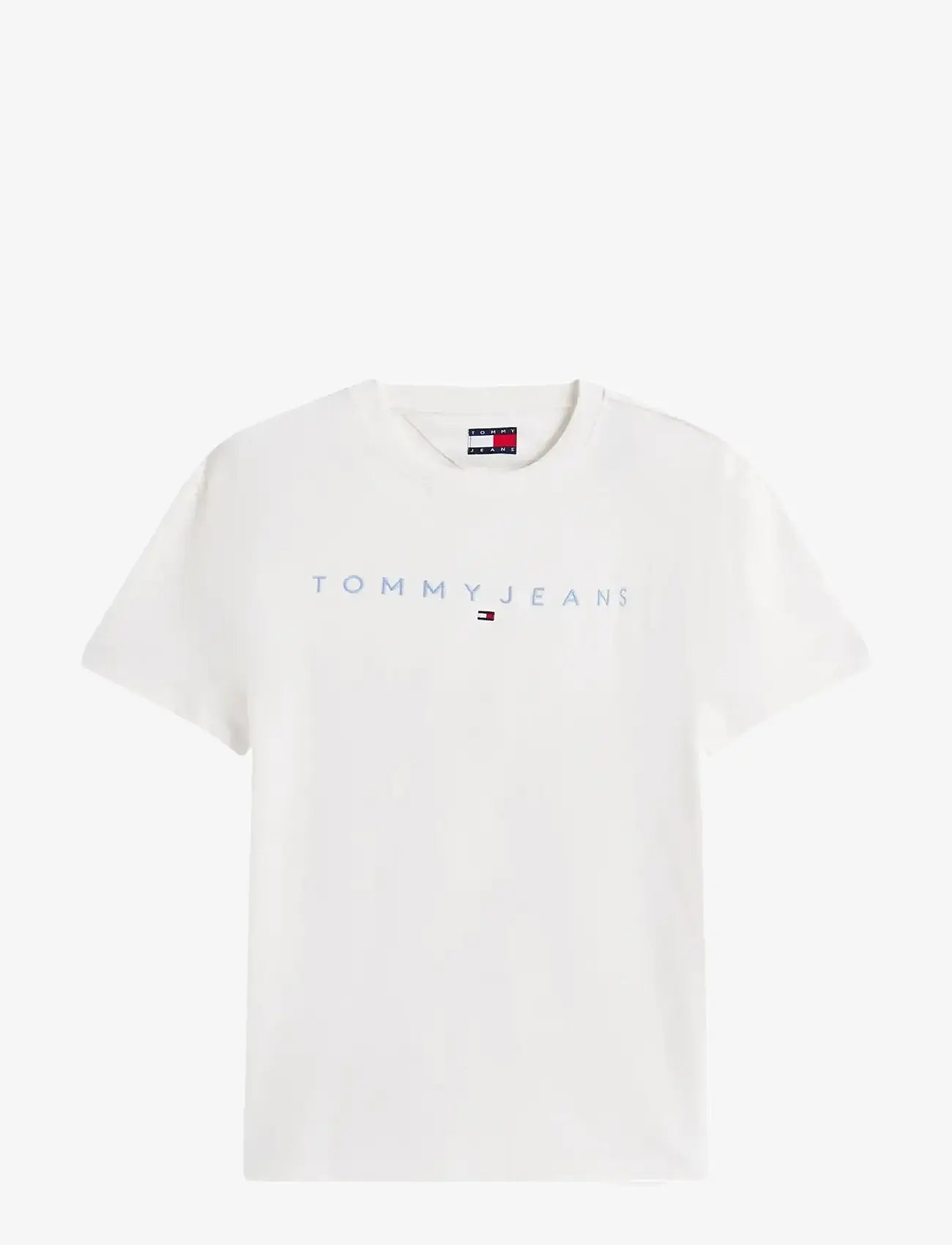 Tommy Jeans - TJM REG LINEAR LOGO TEE EXT - short-sleeved t-shirts - ecru multi - 1