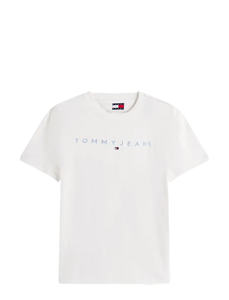Tommy Jeans - TJM REG LINEAR LOGO TEE EXT - lühikeste varrukatega t-särgid - ecru multi - 1