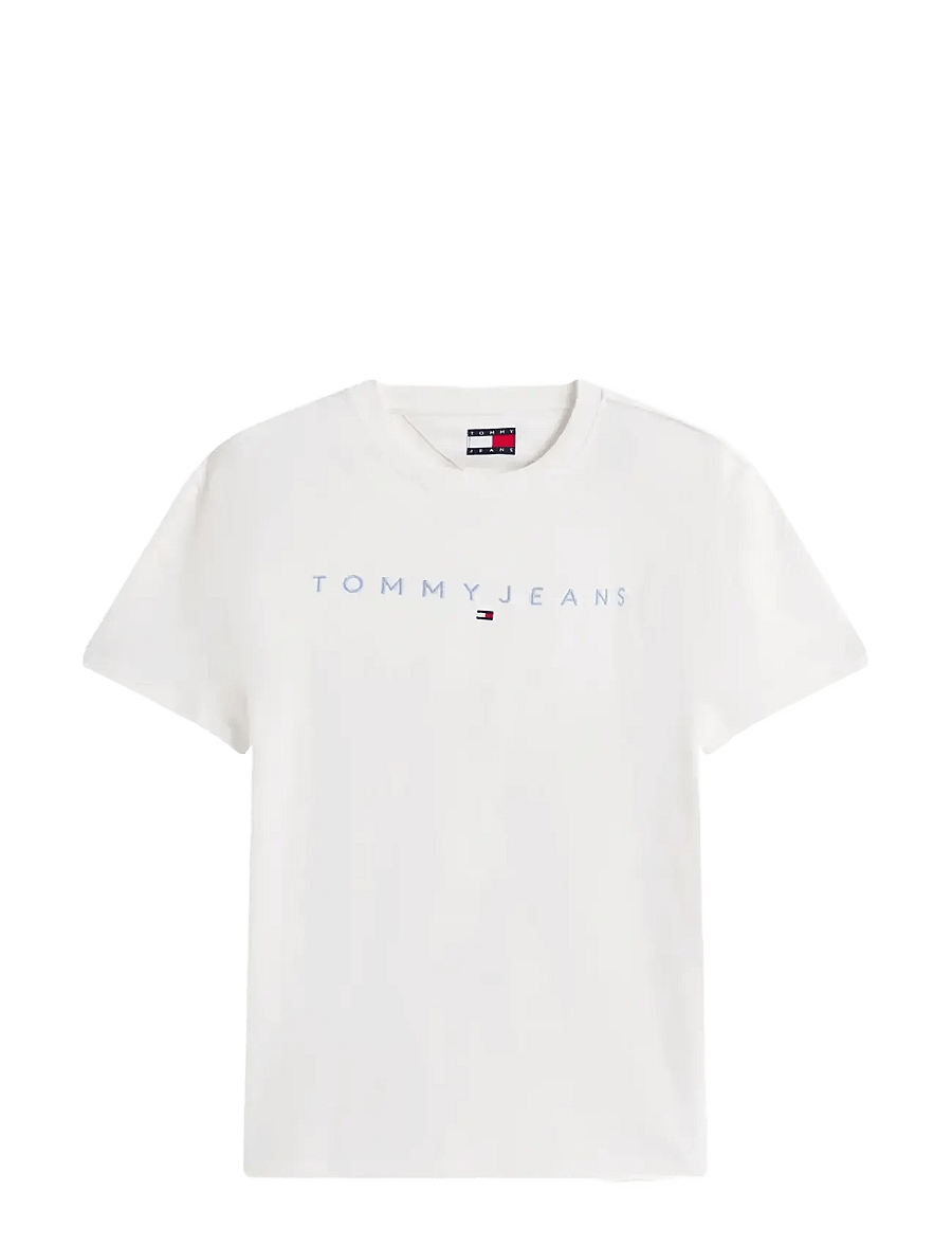 Tommy Jeans - TJM REG LINEAR LOGO TEE EXT - kurzärmelig - ecru multi - 1