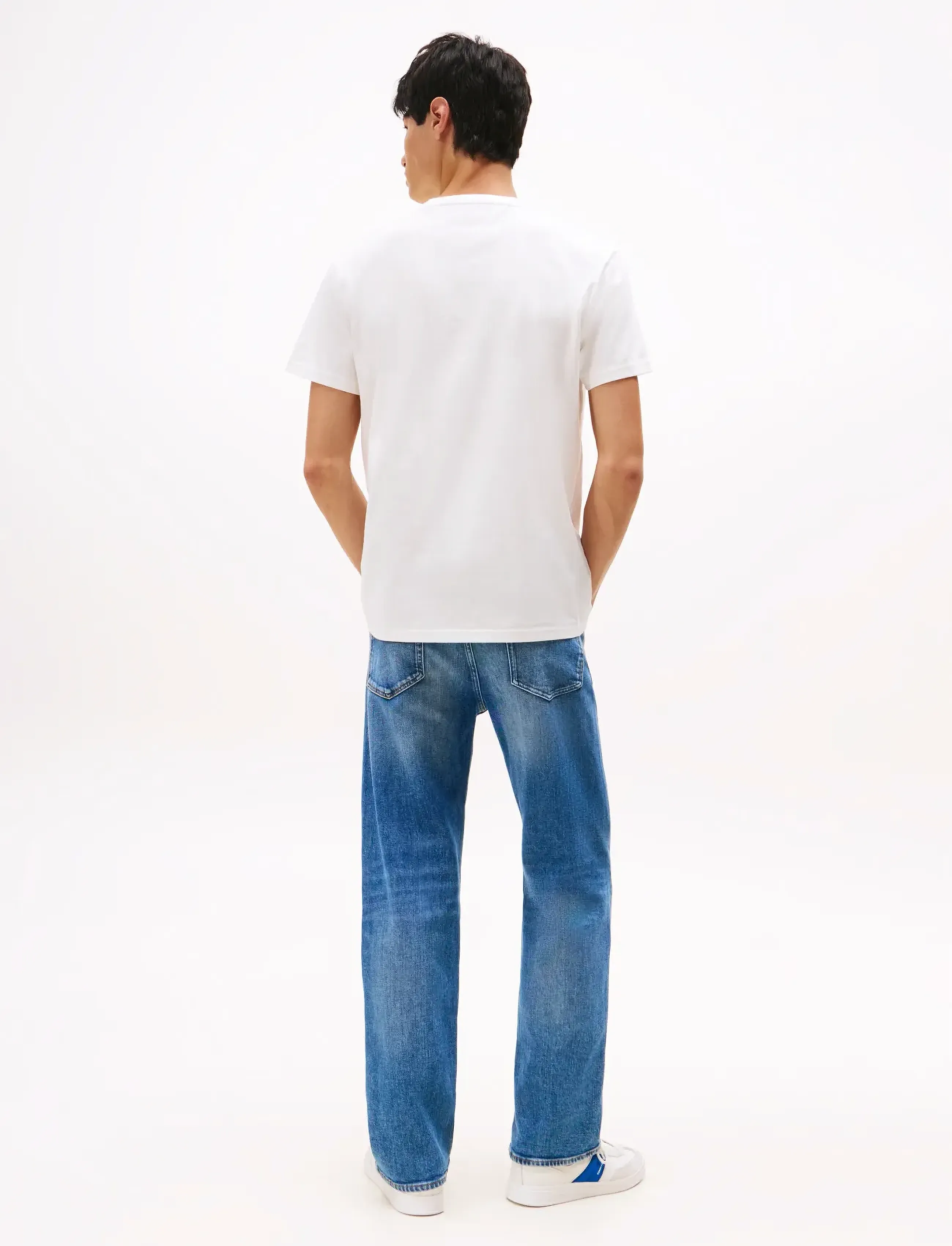 Tommy Jeans - TJM REG LINEAR LOGO TEE EXT - short-sleeved t-shirts - ecru multi - 3