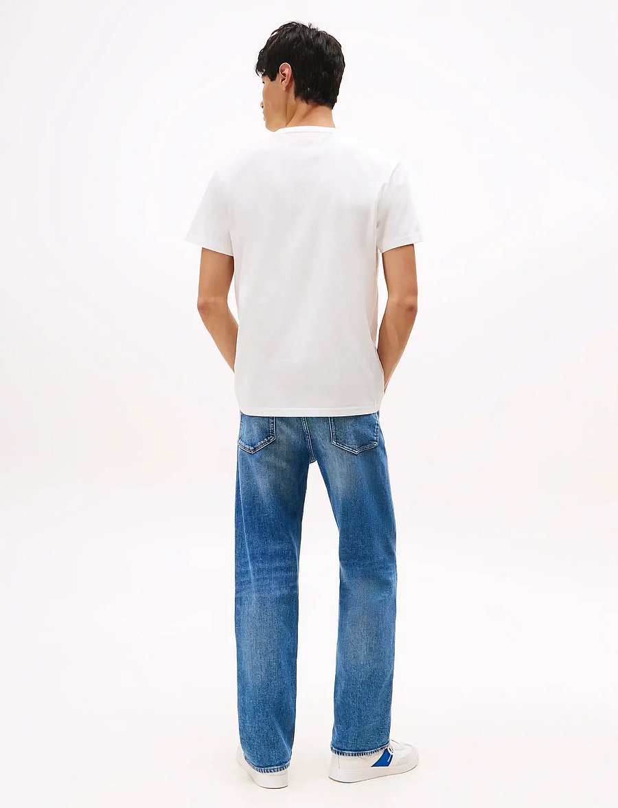 Tommy Jeans - TJM REG LINEAR LOGO TEE EXT - kurzärmelig - ecru multi - 3