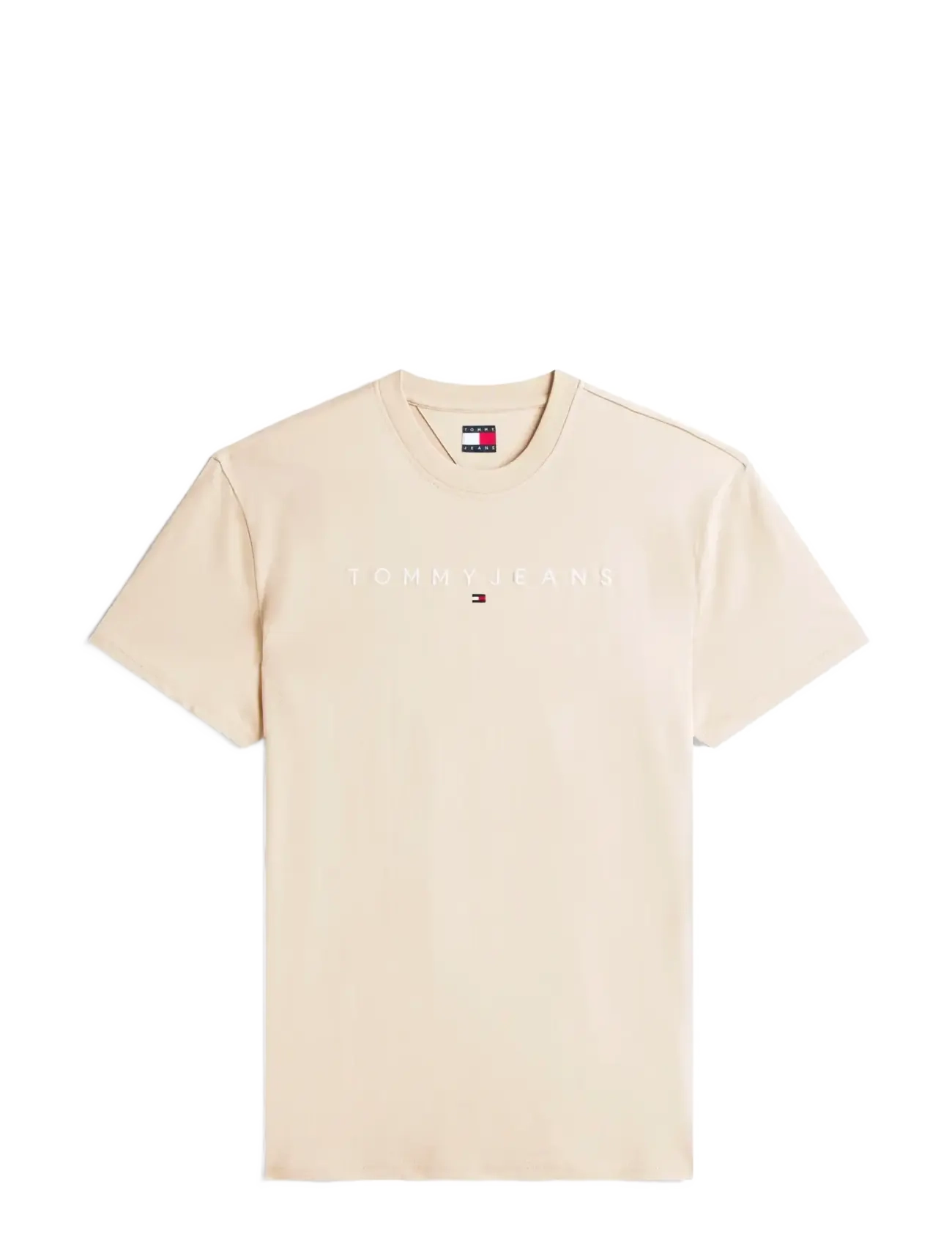 Tommy Jeans TJM REG LINEAR LOGO TEE EXT - Kleidung - GULF SAND / beige