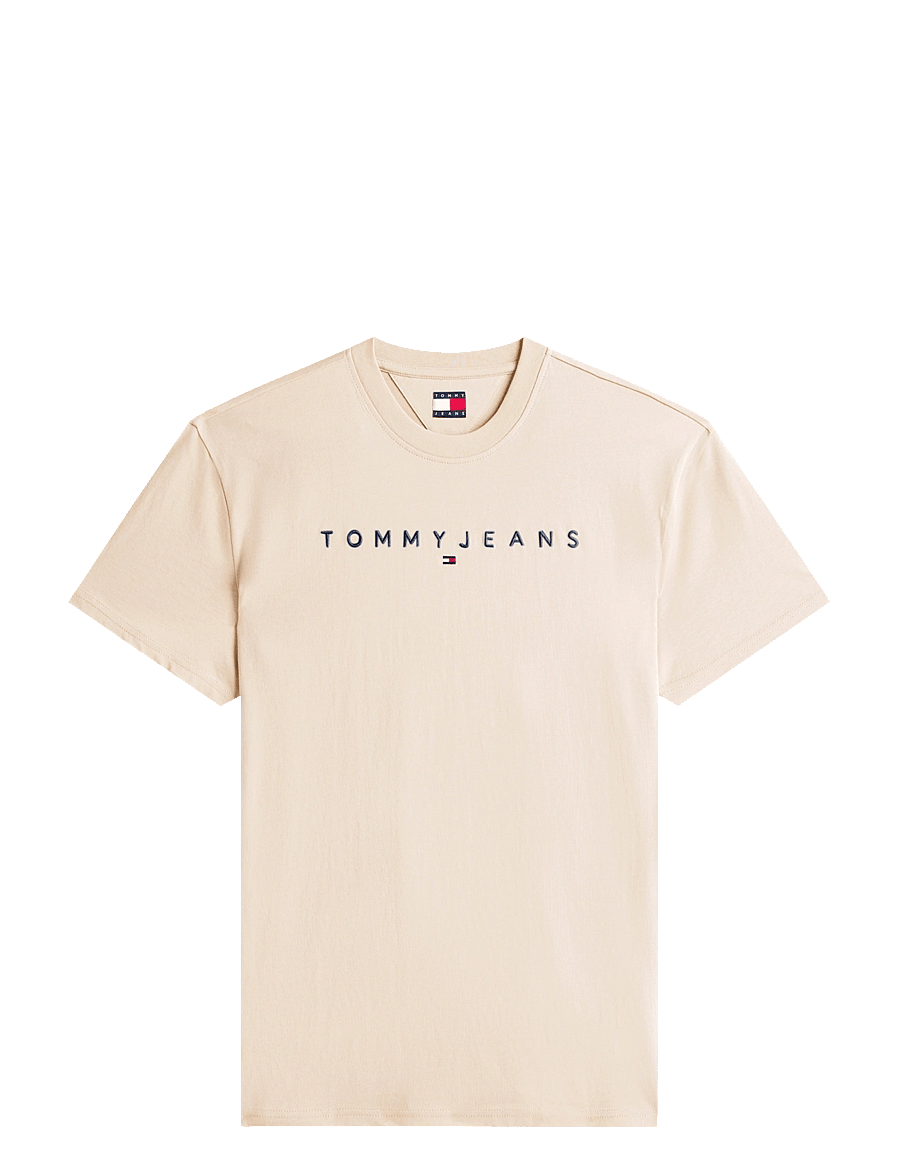 Tommy Jeans - TJM REG LINEAR LOGO TEE EXT - kurzärmelige t-shirts - gulf sand - 1