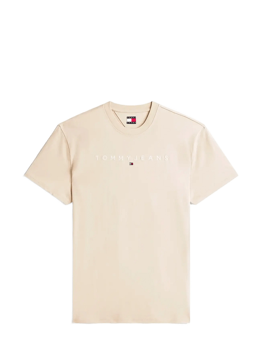 Tommy Jeans - TJM REG LINEAR LOGO TEE EXT - kurzärmelig - gulf sand - 1