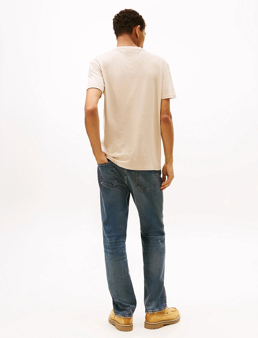Tommy Jeans - TJM REG LINEAR LOGO TEE EXT - kurzärmelige t-shirts - gulf sand - 2