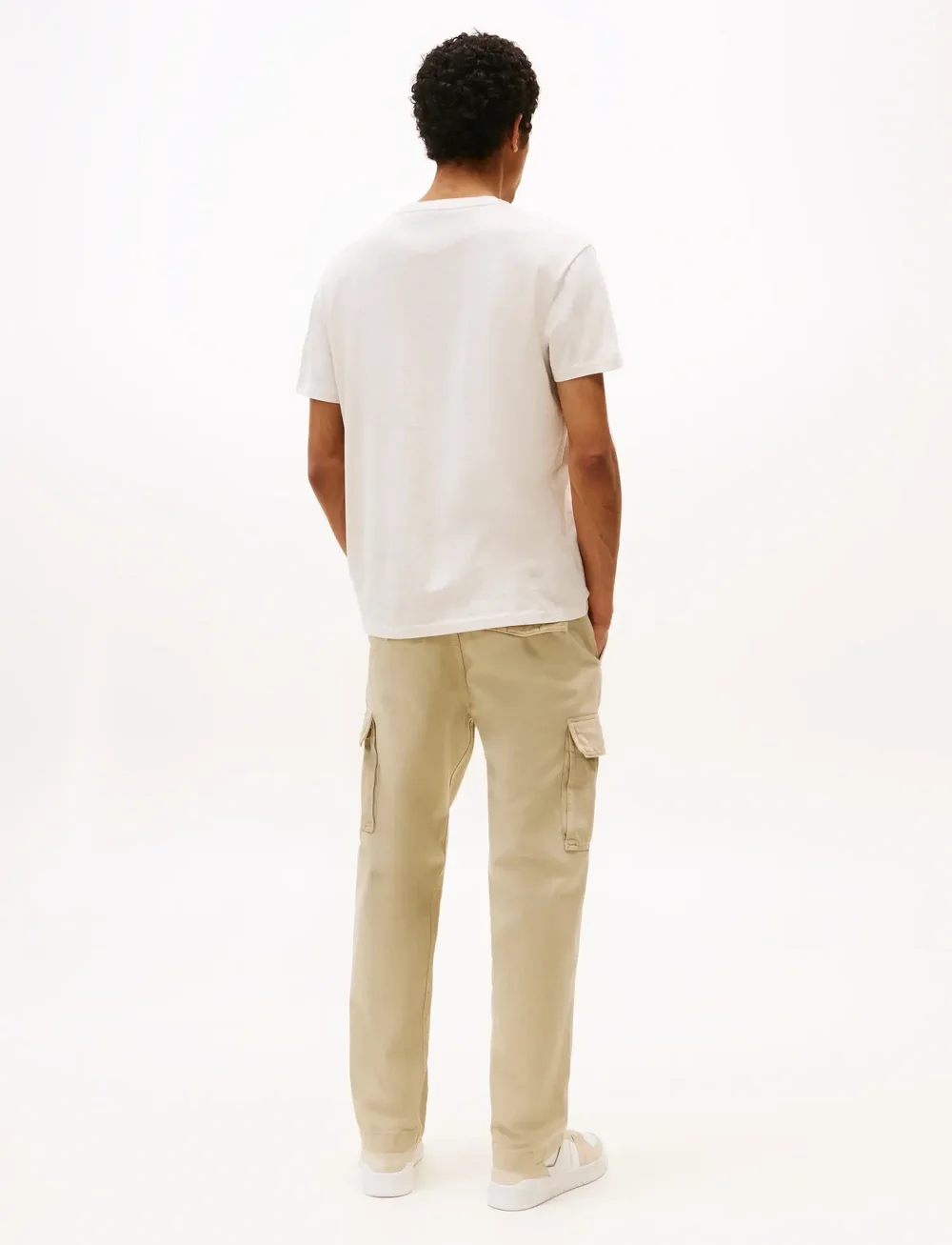 Tommy Jeans - TJM REG LINEAR LOGO TEE EXT - kurzärmelig - oat marl htr - 4