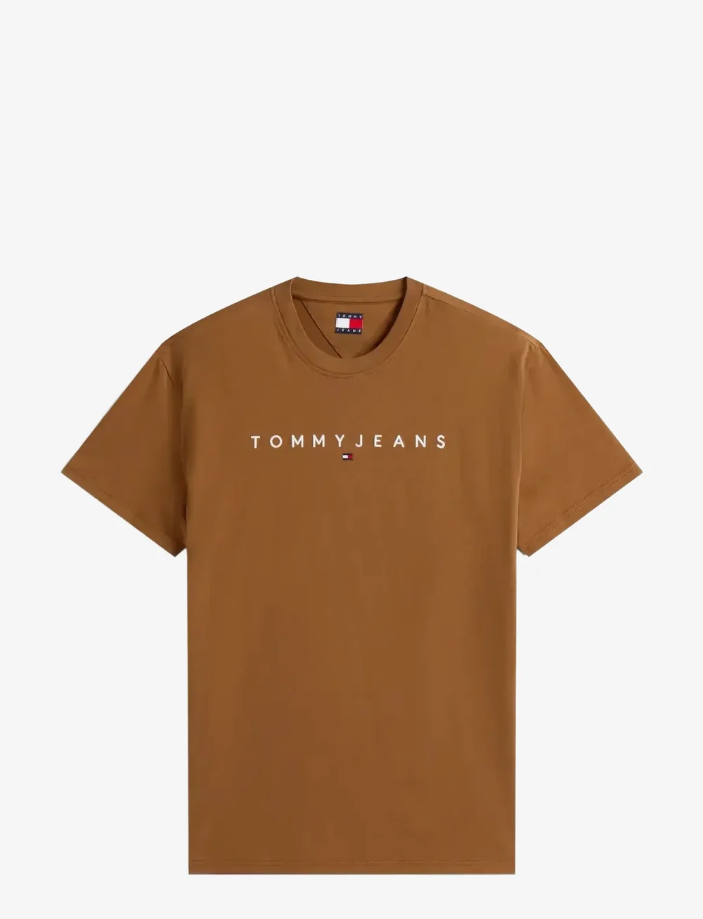 Tommy Jeans - TJM REG LINEAR LOGO TEE EXT - kurzärmelig - pecan nut multi - 1