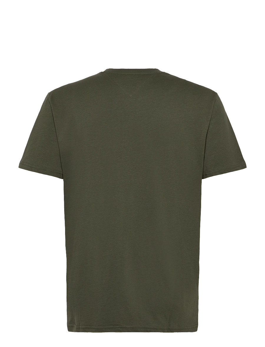 Tommy Jeans - TJM REG LINEAR LOGO TEE EXT - kurzärmelig - pewter green multi - 2