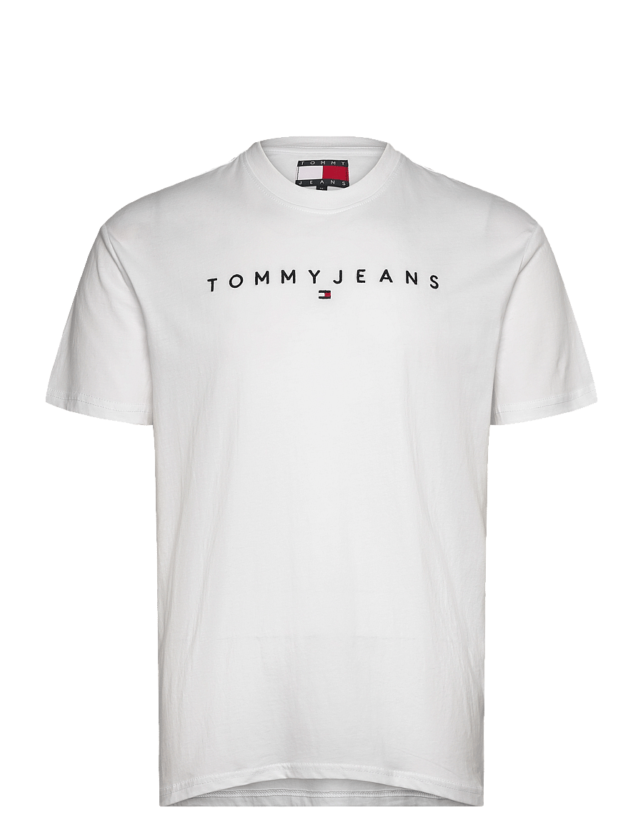Tommy Jeans - TJM REG LINEAR LOGO TEE EXT - kurzärmelig - white - 1