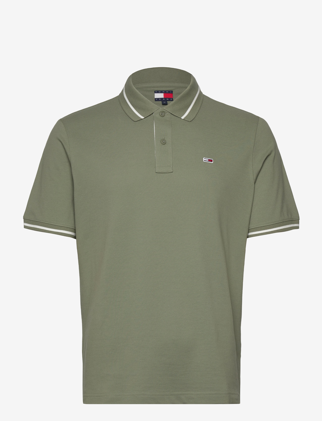 Tommy Jeans - TJM REG TIPPED POLO - kortärmade pikéer - aruba green - 1