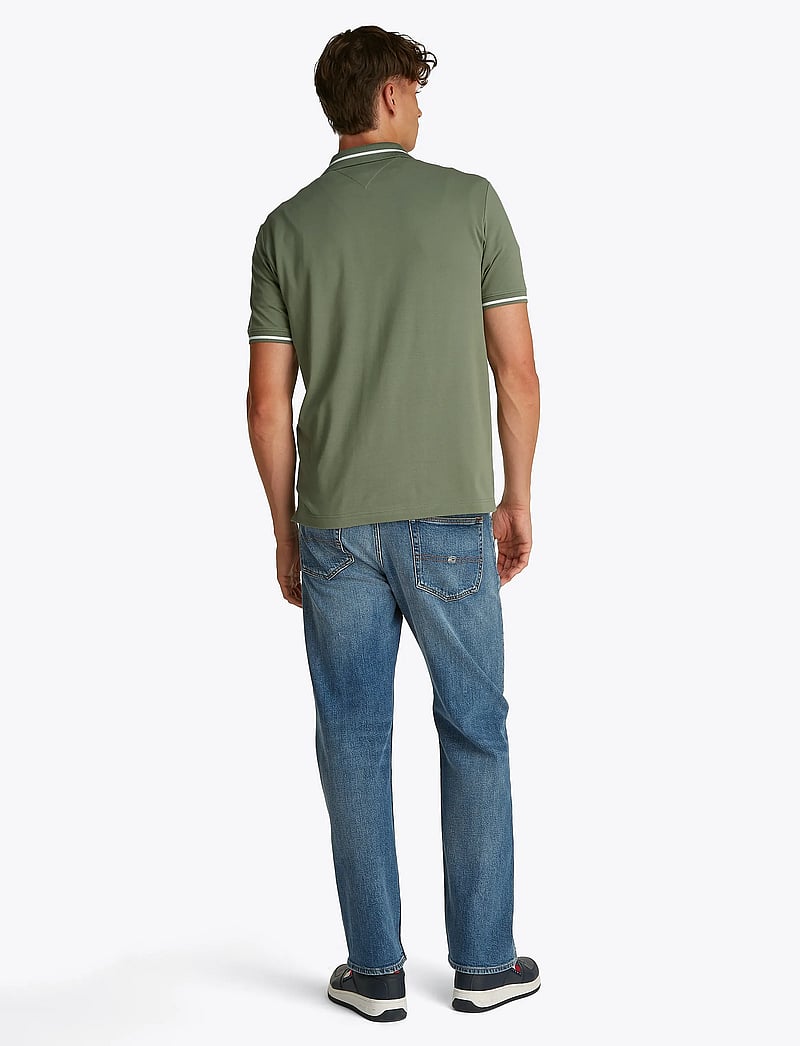 Tommy Jeans - TJM REG TIPPED POLO - kortärmade pikéer - aruba green - 3