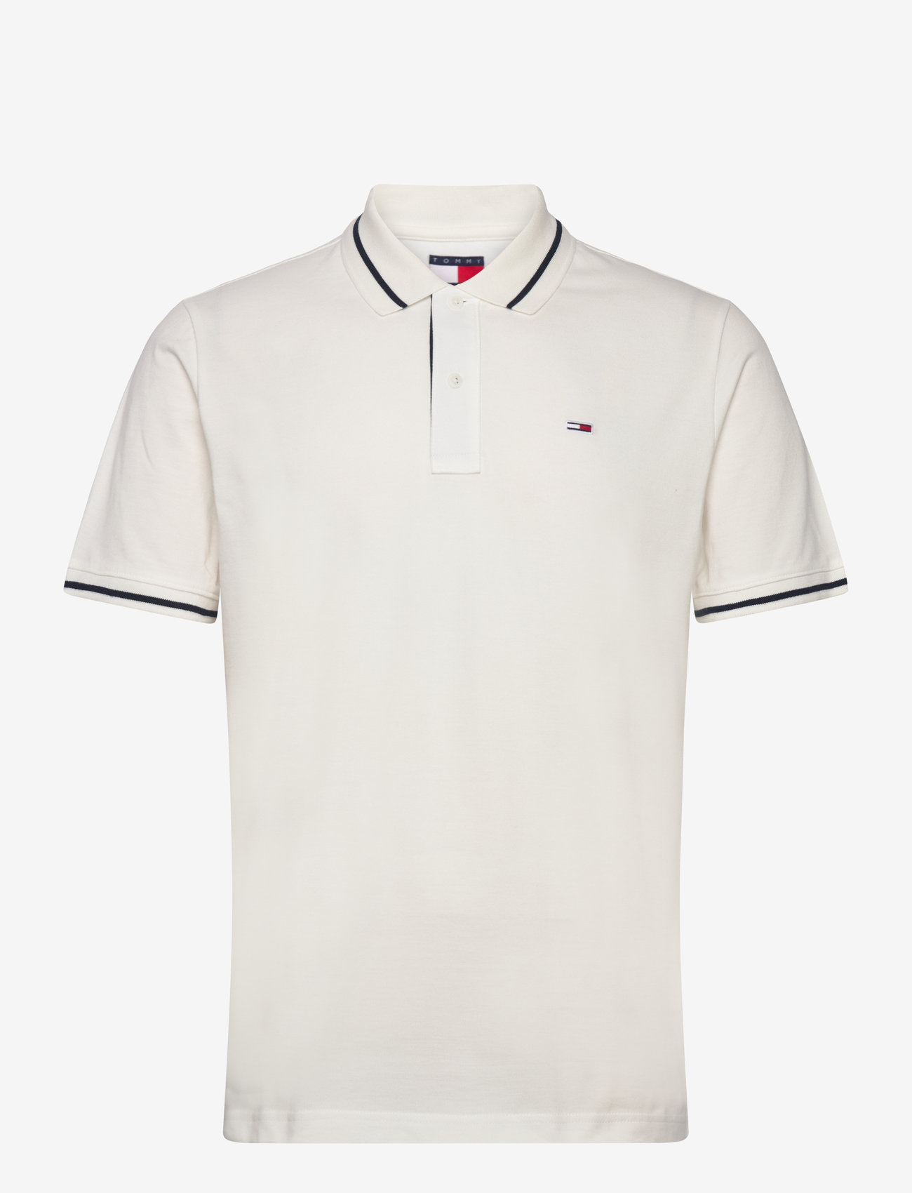 Tommy Jeans - TJM REG TIPPED POLO - kortærmede poloer - ecru - 1