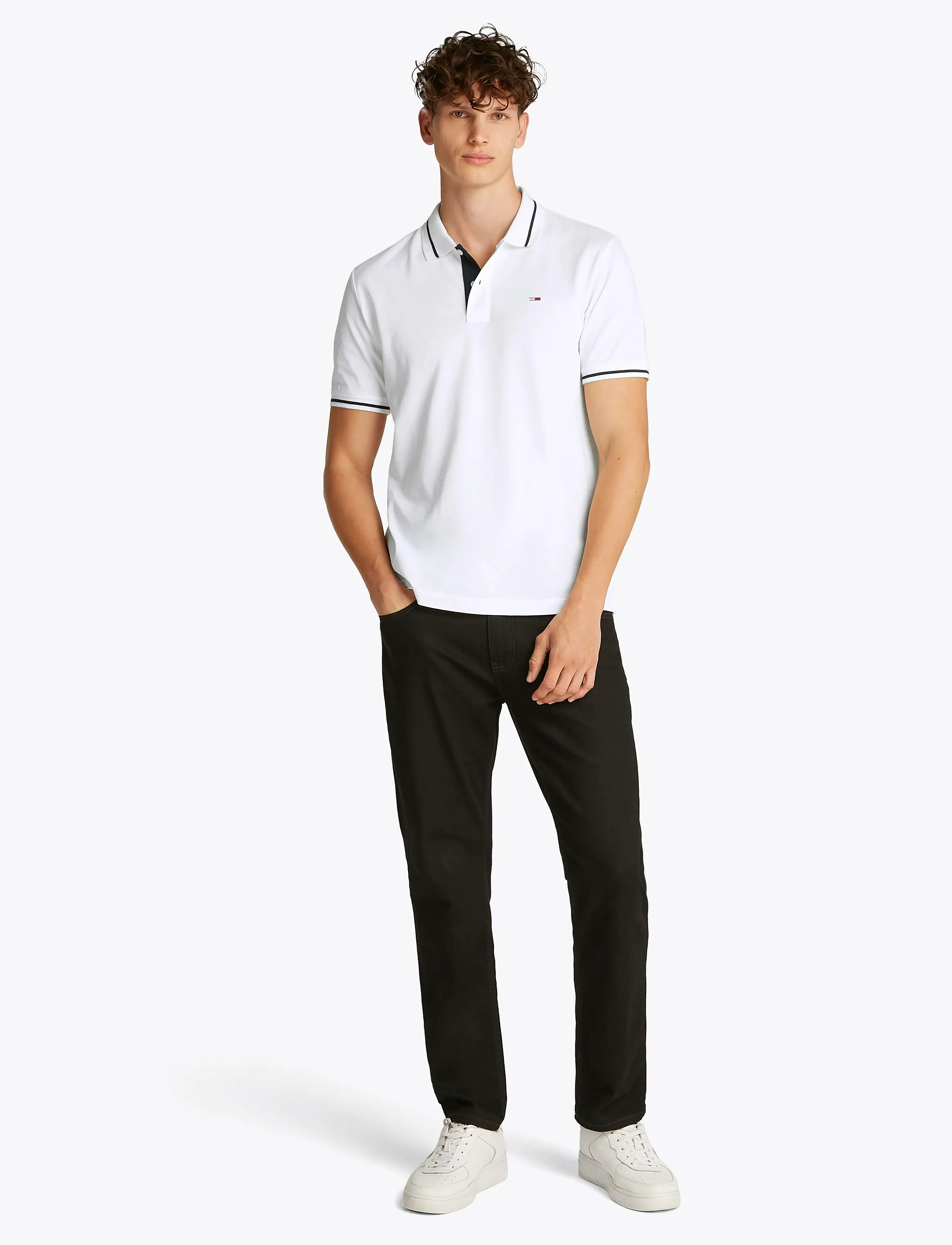 Tommy Jeans - TJM REG TIPPED POLO - ecru - 4