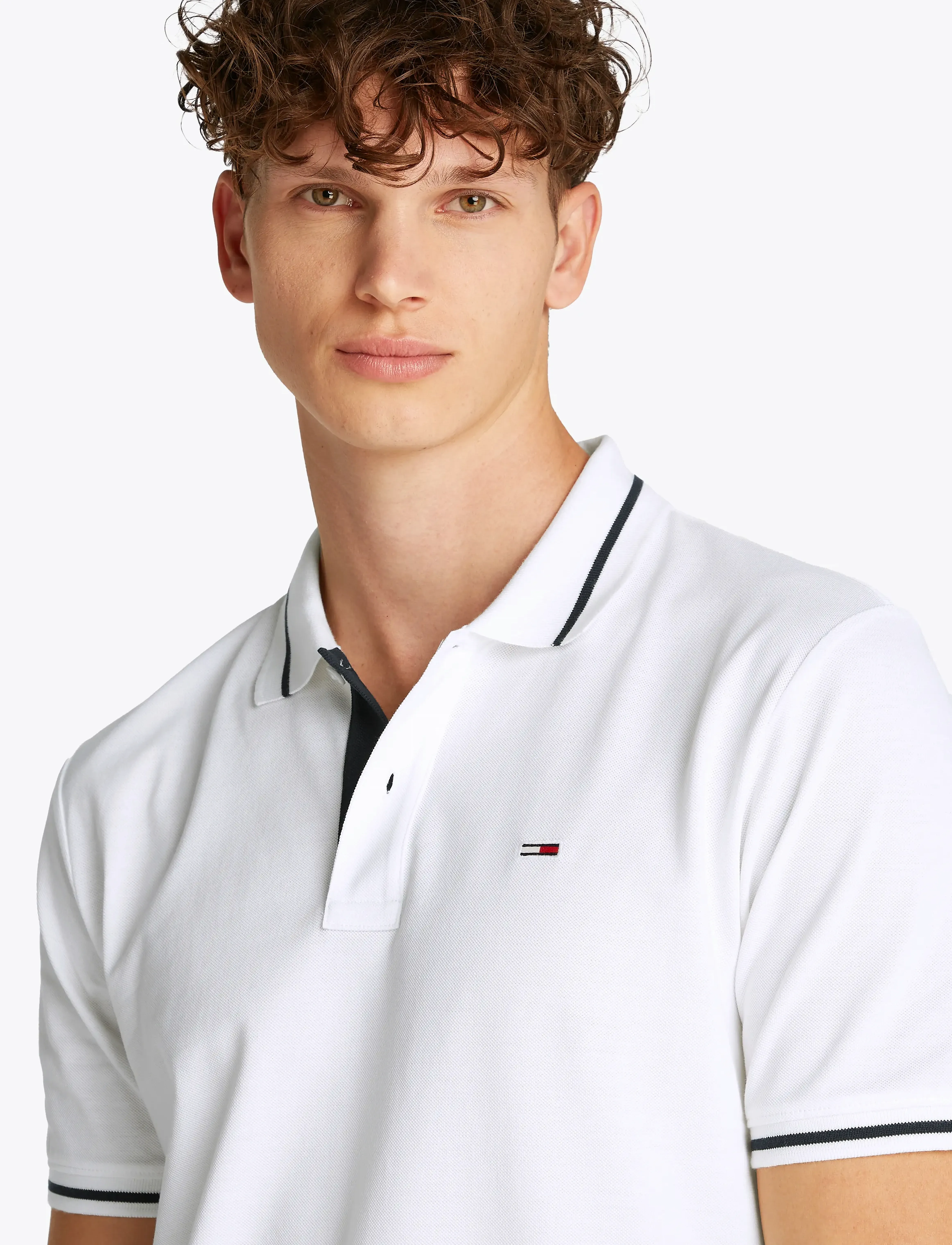 Tommy Jeans - TJM REG TIPPED POLO - ecru - 5