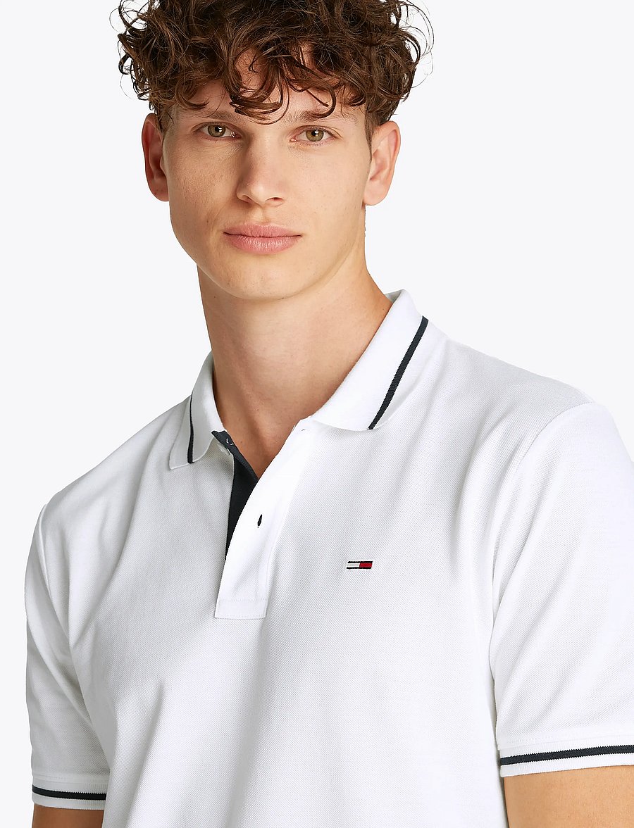Tommy Jeans - TJM REG TIPPED POLO - ecru - 5