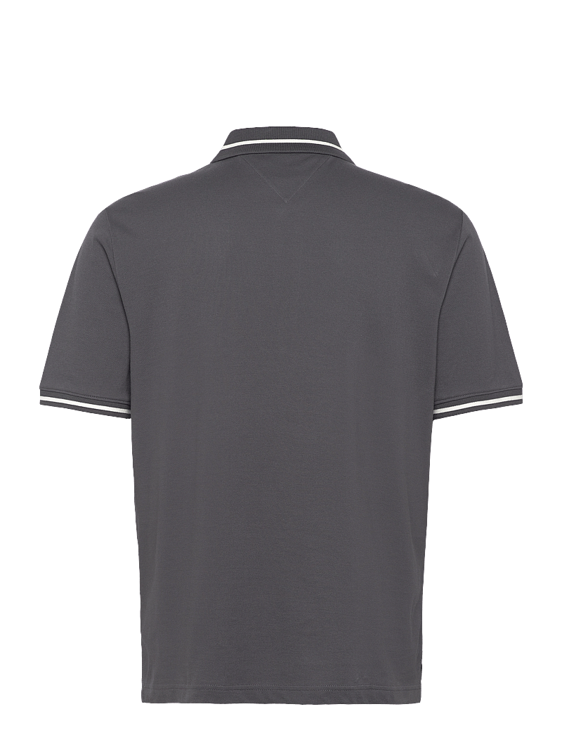 Tommy Jeans - TJM REG TIPPED POLO - kurzärmelig - washed black - 2