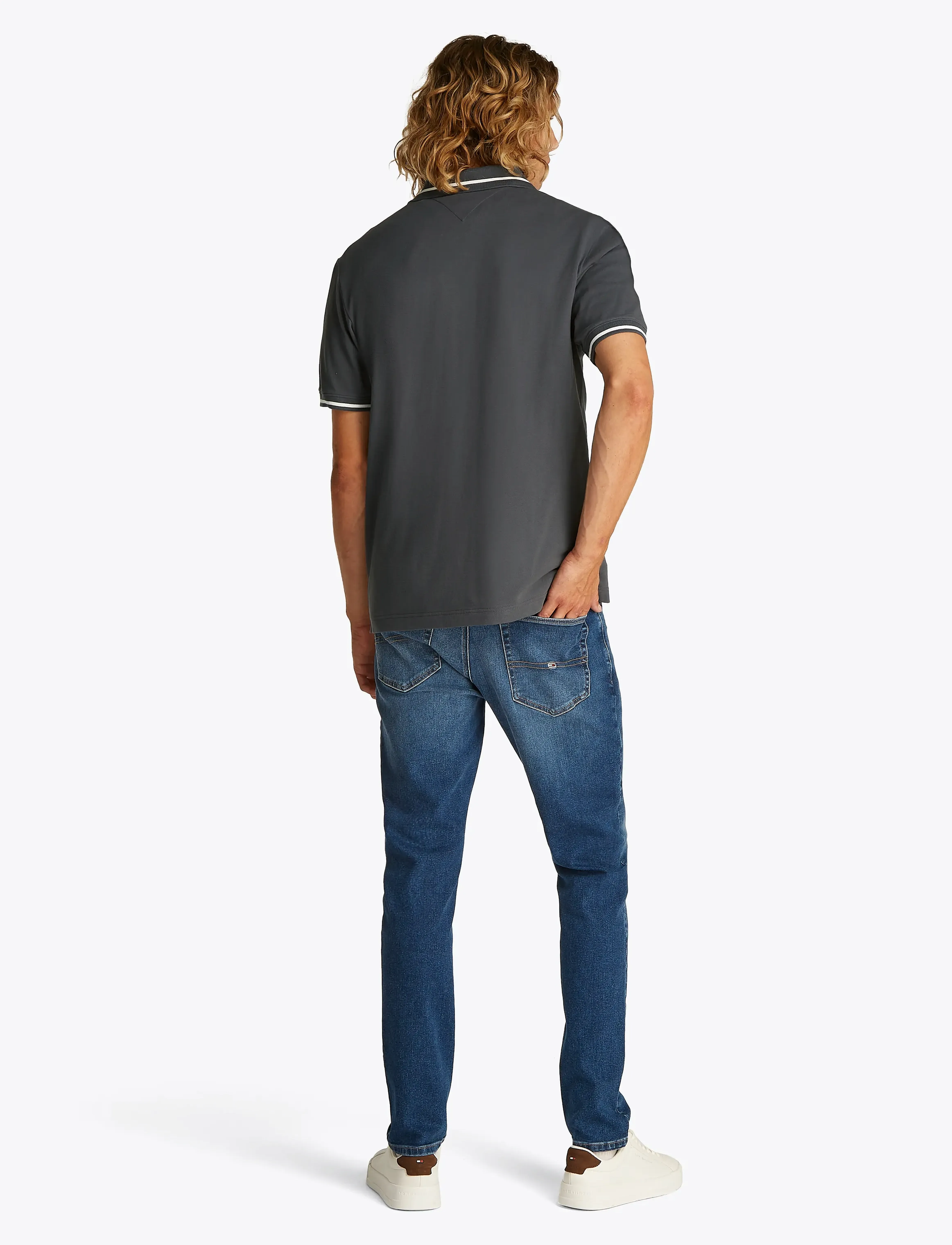 Tommy Jeans - TJM REG TIPPED POLO - washed black - 3