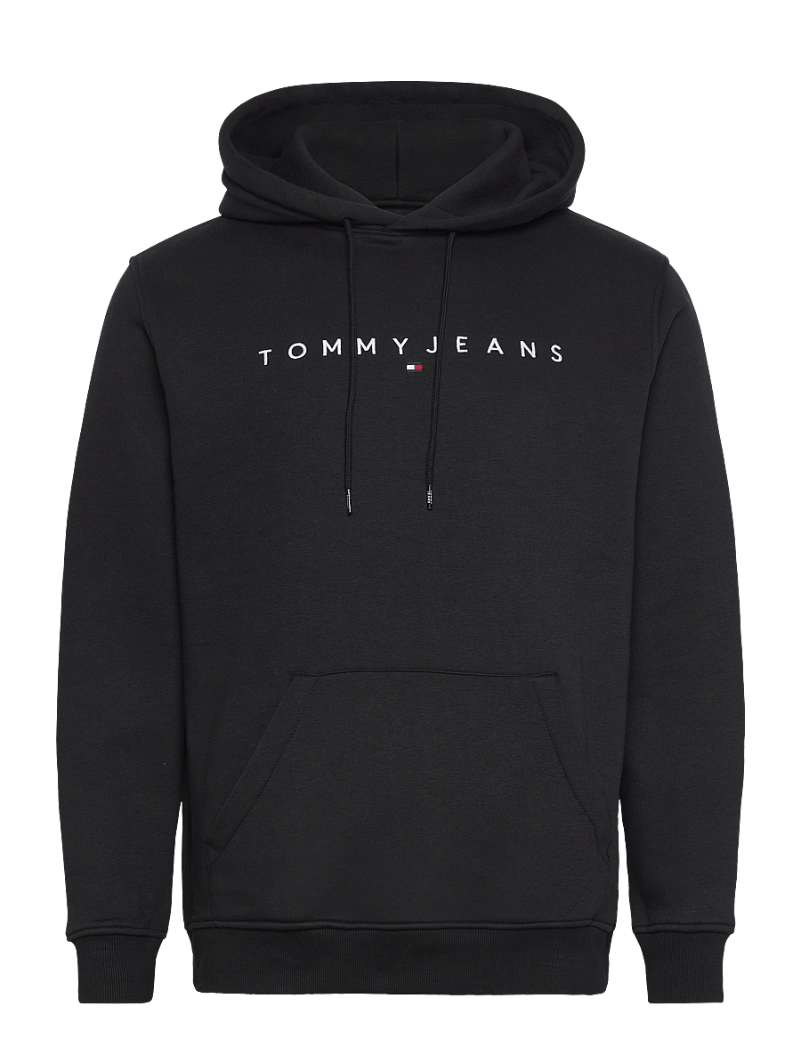 Tommy Jeans - TJM REG LINEAR LOGO HOODIE EXT - kapuzenpullover - black - 1