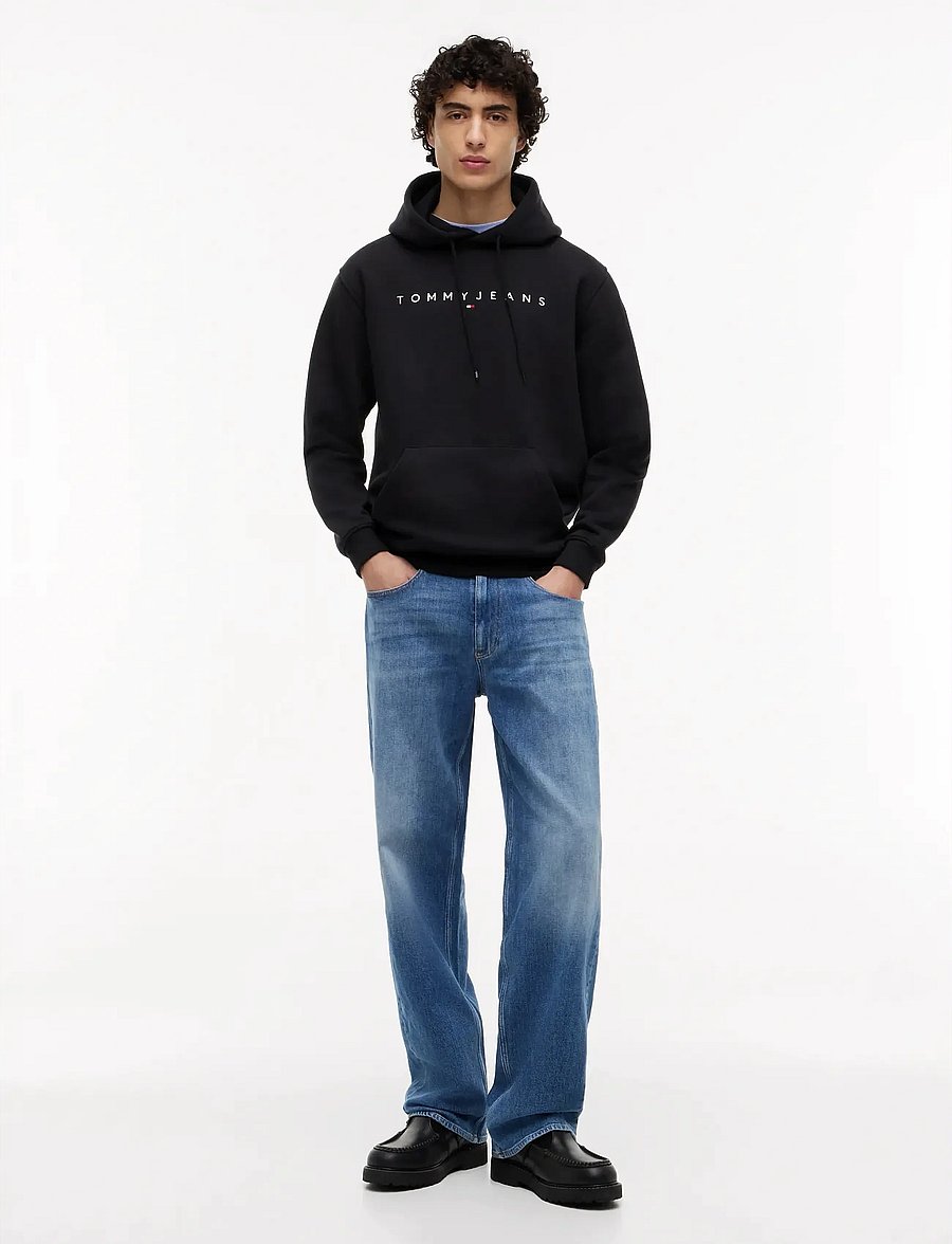 Tommy Jeans - TJM REG LINEAR LOGO HOODIE EXT - kapuzenpullover - black - 5