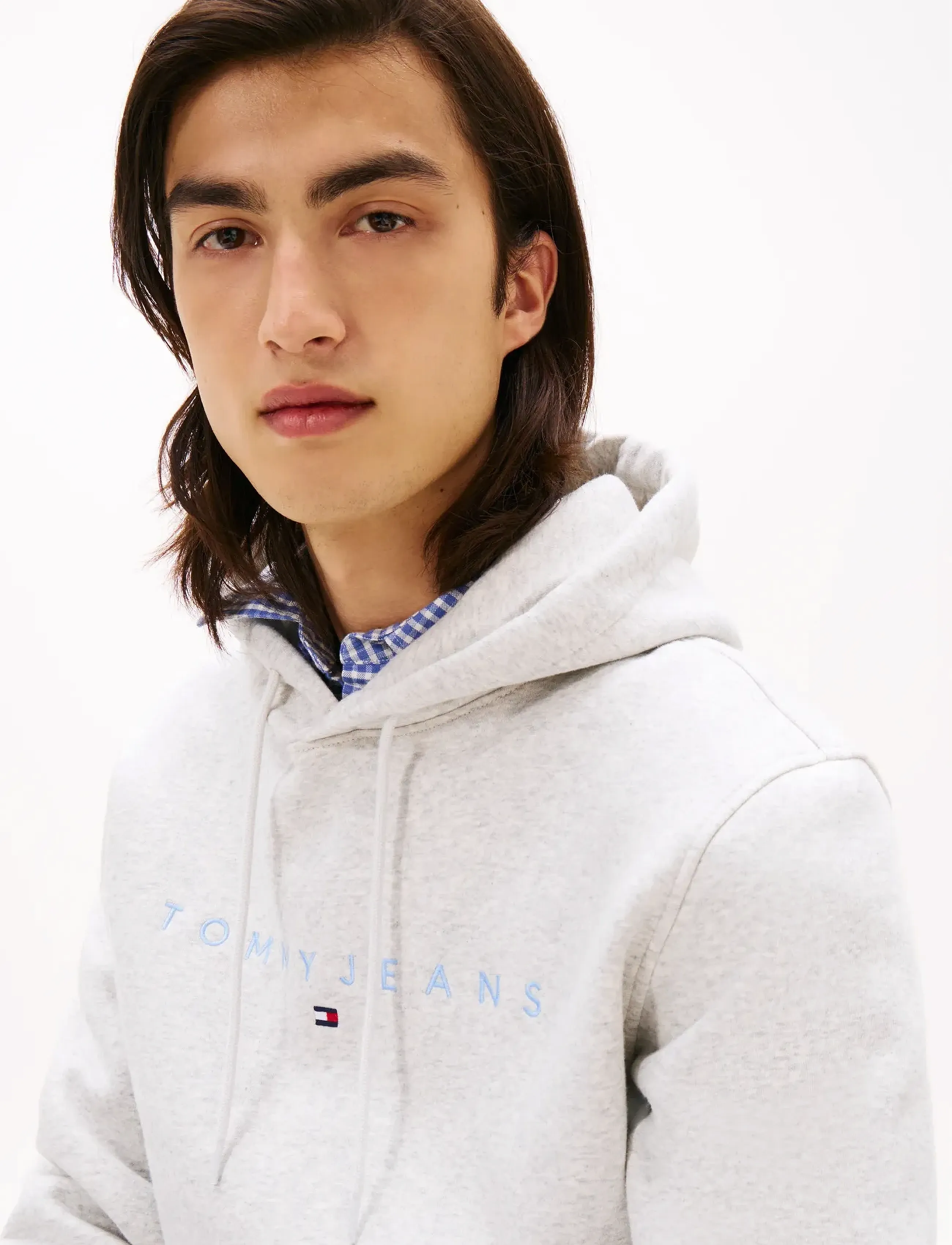 Tommy Jeans - TJM REG LINEAR LOGO HOODIE EXT - hættetrøjer - lt grey htr multi - 4