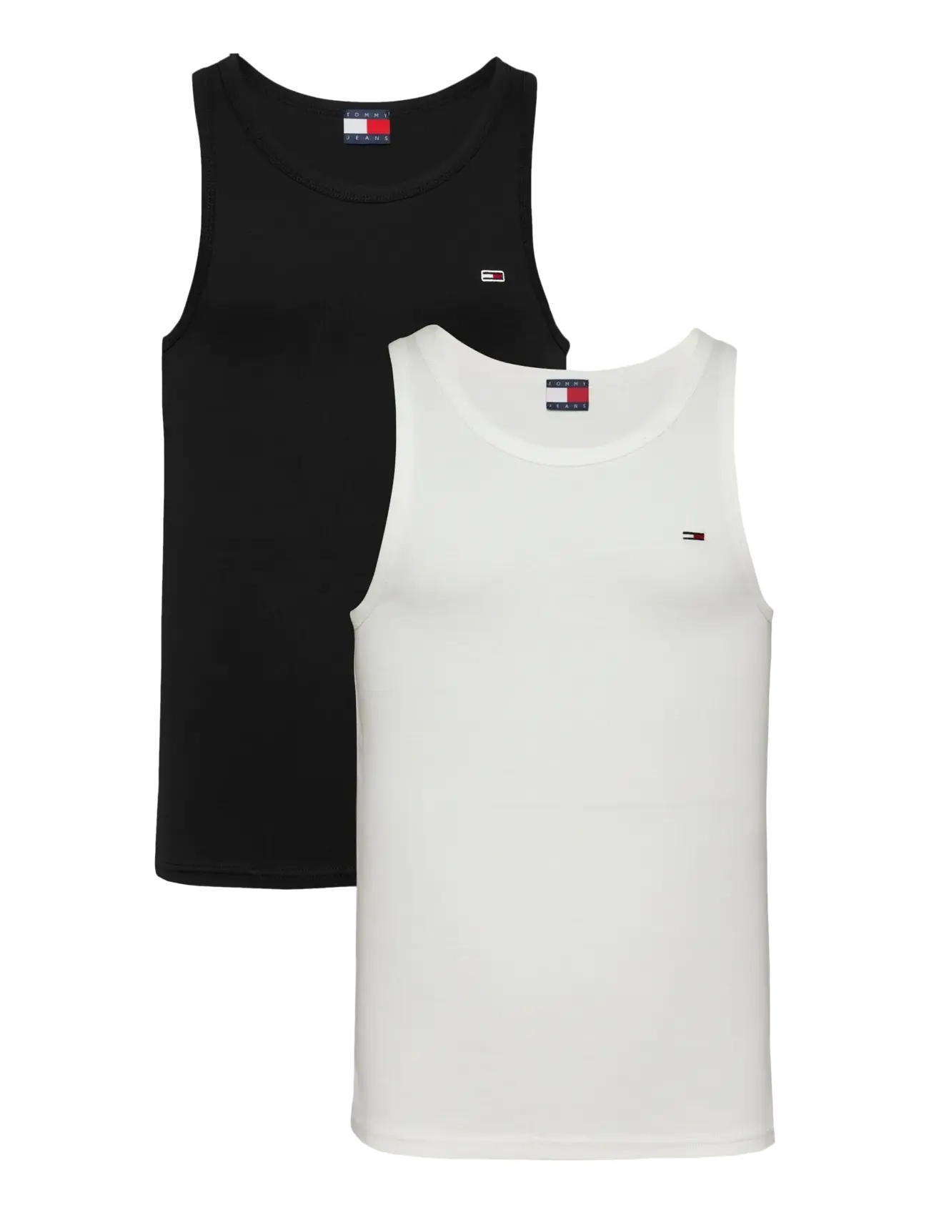 Tommy Jeans - TJM XSLIM 2PCK RIB TANK EXT - pidžaamasärgid - ecru black - 1