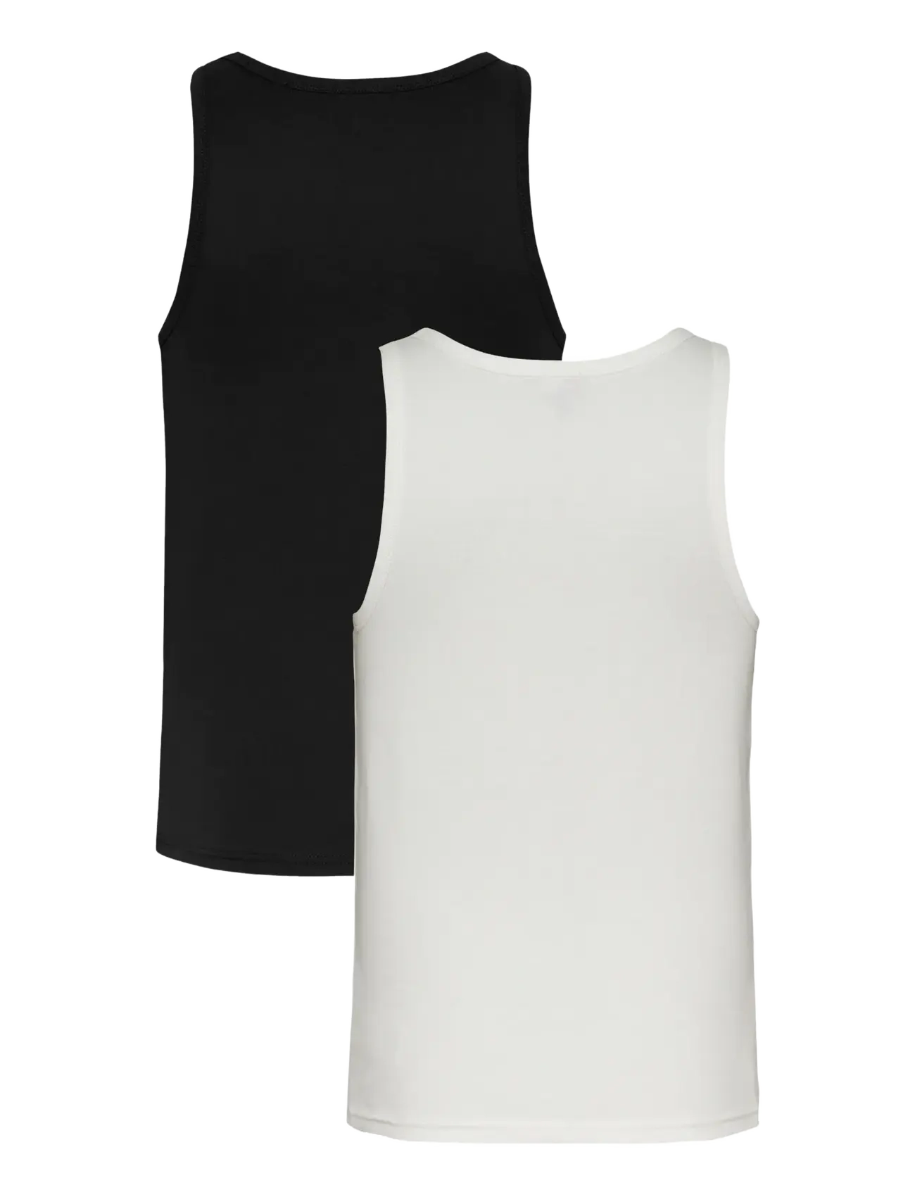 Tommy Jeans - TJM XSLIM 2PCK RIB TANK EXT - pyjamashirts - ecru   black - 2