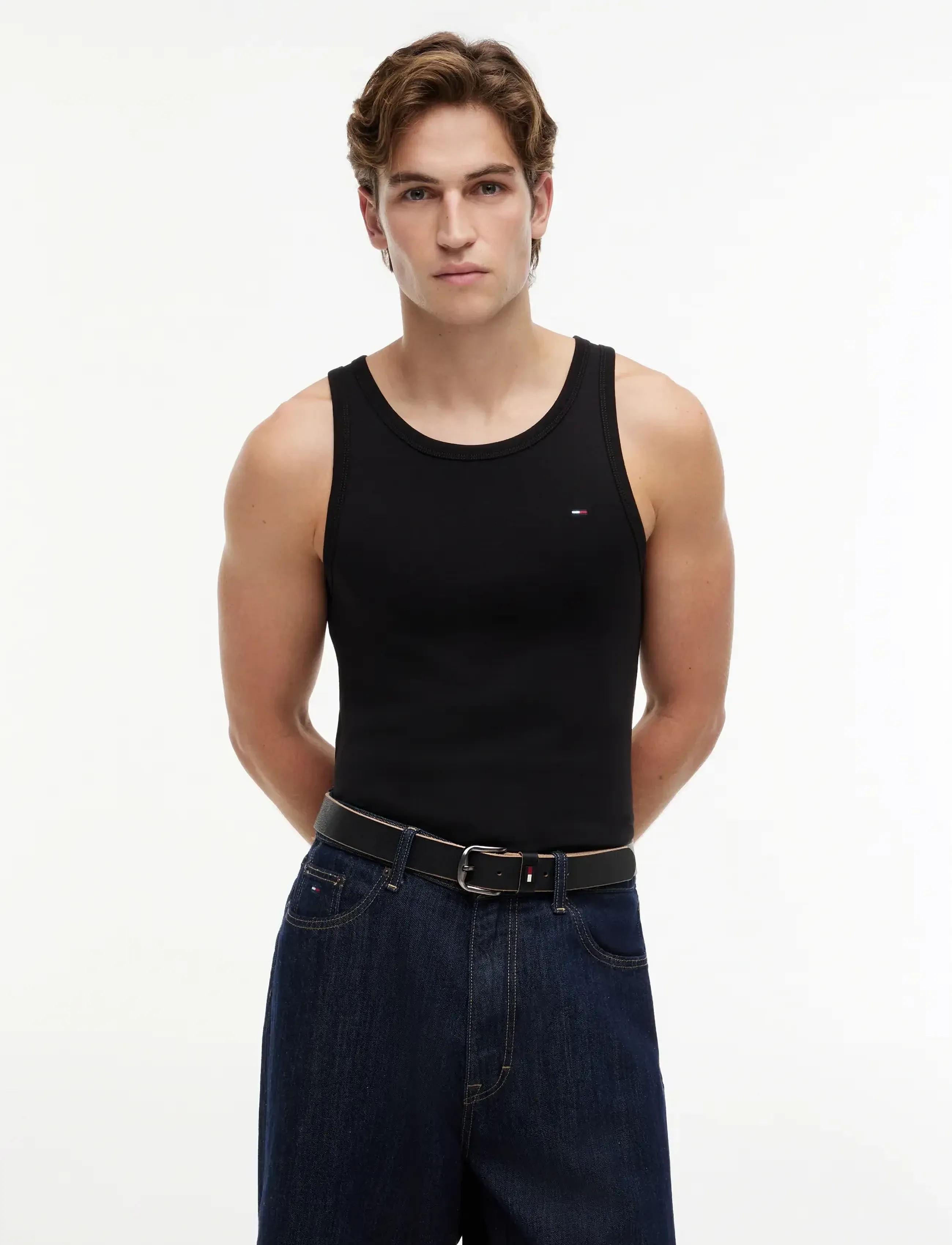 Tommy Jeans - TJM XSLIM 2PCK RIB TANK EXT - pidžaamasärgid - ecru black - 3