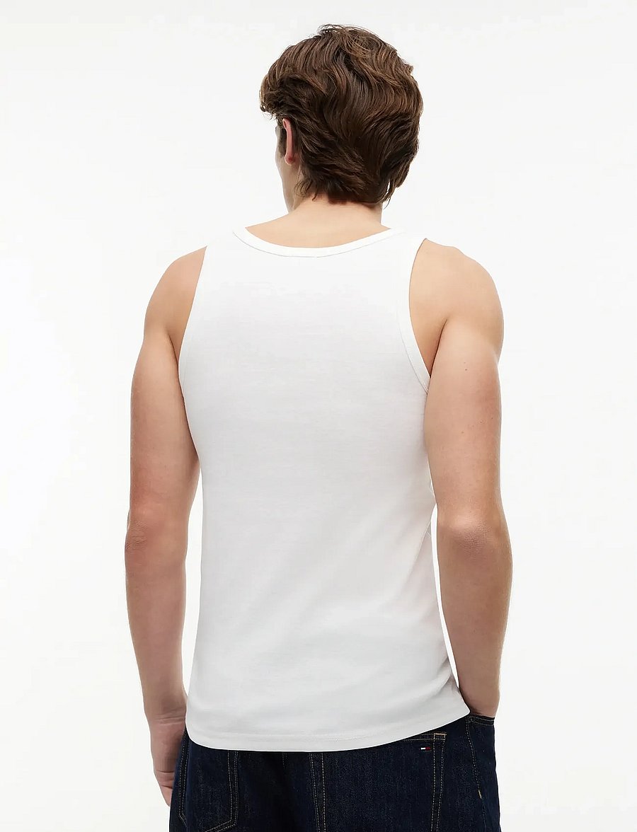 Tommy Jeans - TJM XSLIM 2PCK RIB TANK EXT - pidžaamasärgid - ecru black - 5