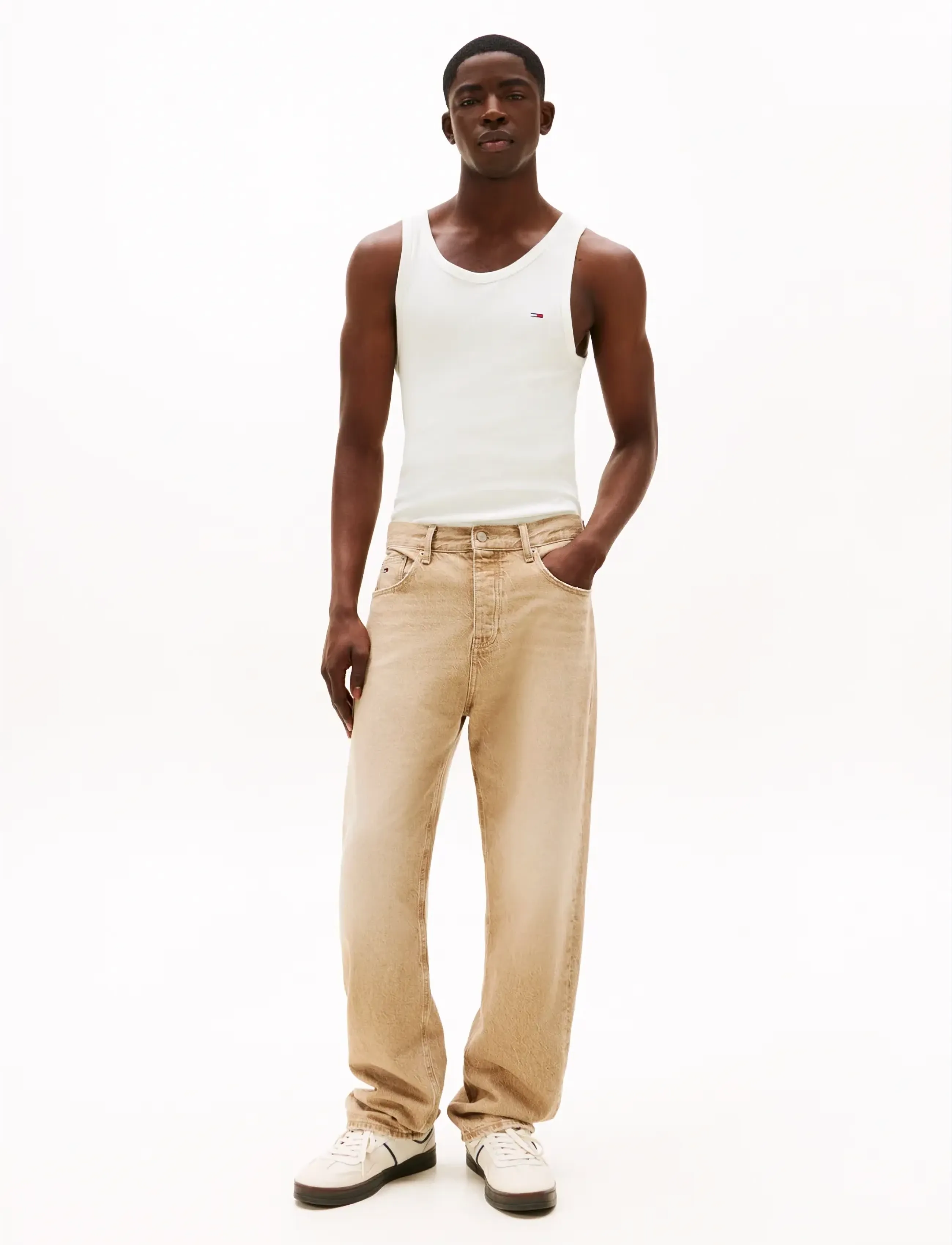 Tommy Jeans - TJM XSLIM 2PCK RIB TANK EXT - nattrøjer - ecru   ecru - 4