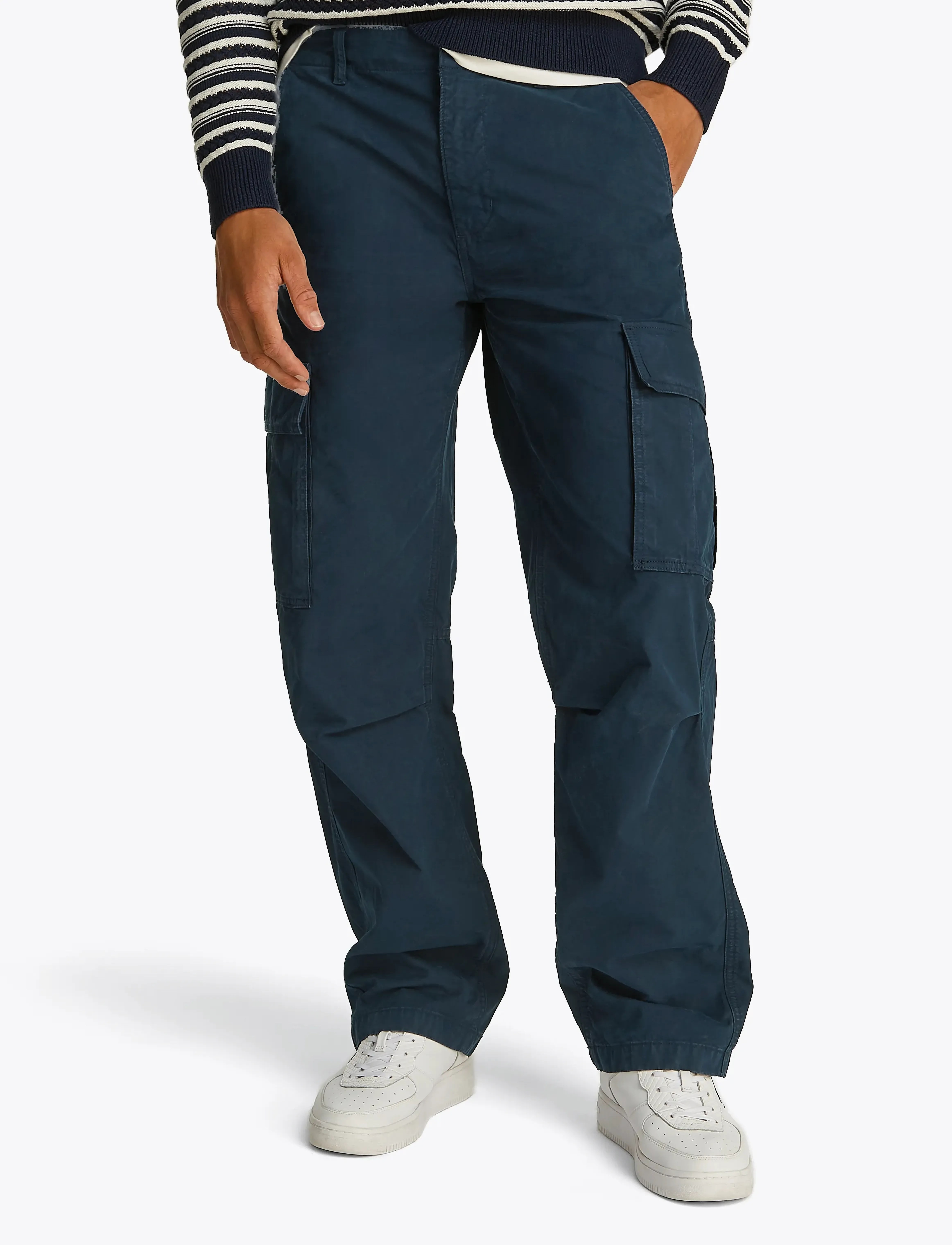 Tommy Jeans TJM JAIMIE TWILL RLX STR CARGO - Kläder - DARK NIGHT NAVY / navy