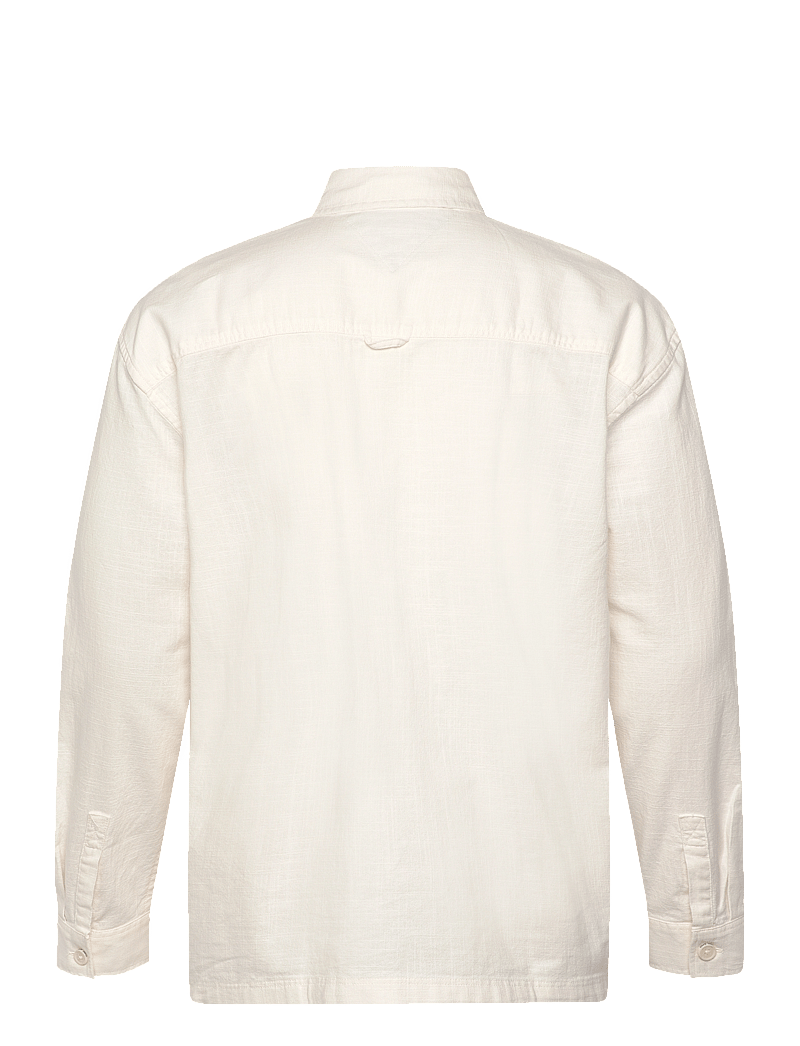Tommy Jeans - TJM COTTON SLUB LS OVERSHIRT EXT - overshirts - ancient white - 2