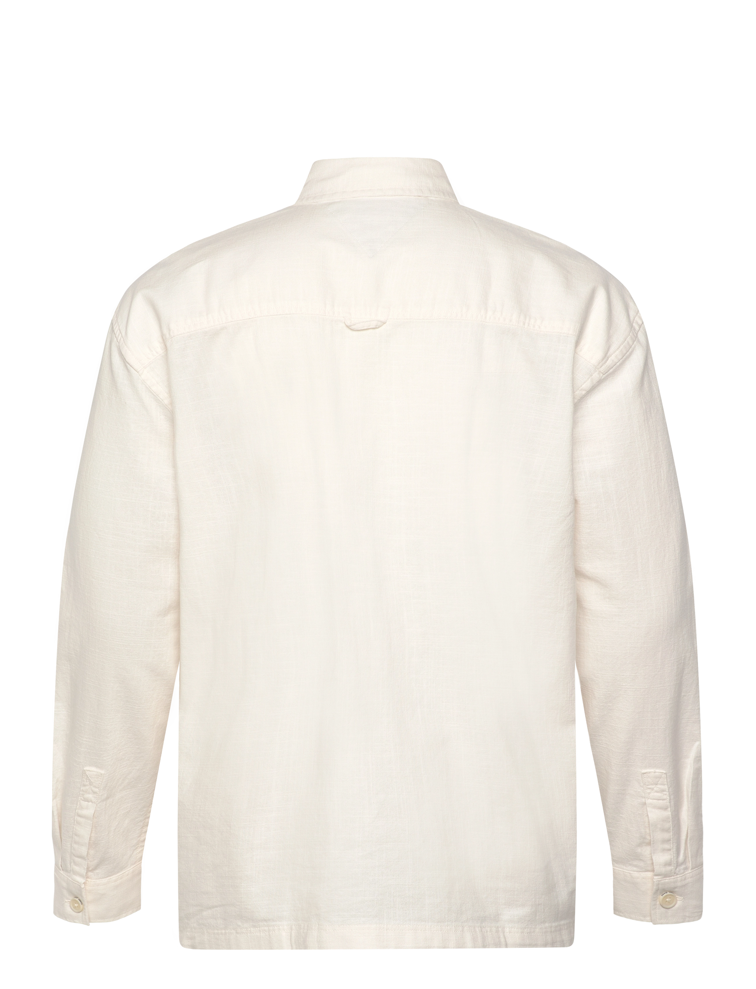 Tommy Jeans - TJM COTTON SLUB LS OVERSHIRT EXT - puhkuse põhitooted - ancient white - 2