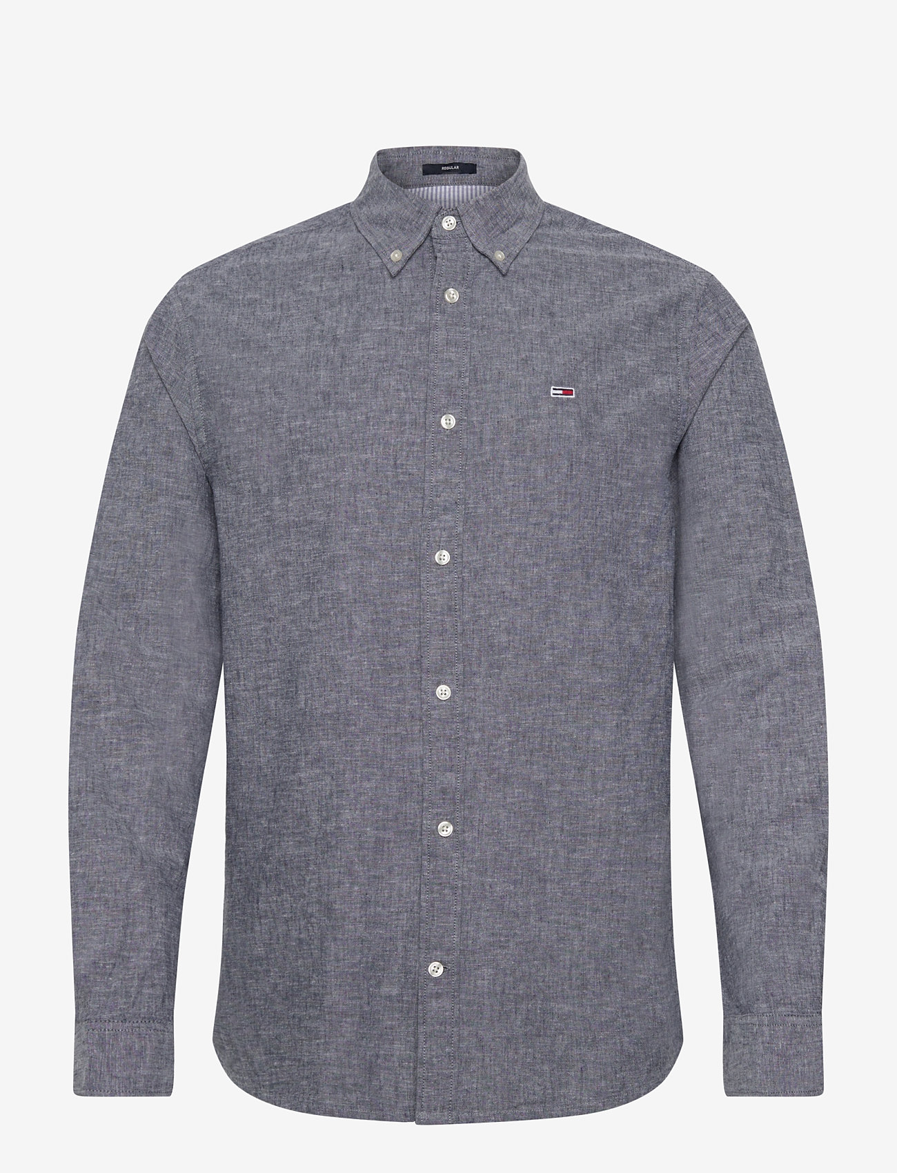 Tommy Jeans - TJM REG LINEN BLEND LS SHIRT EXT - dark night navy - 1