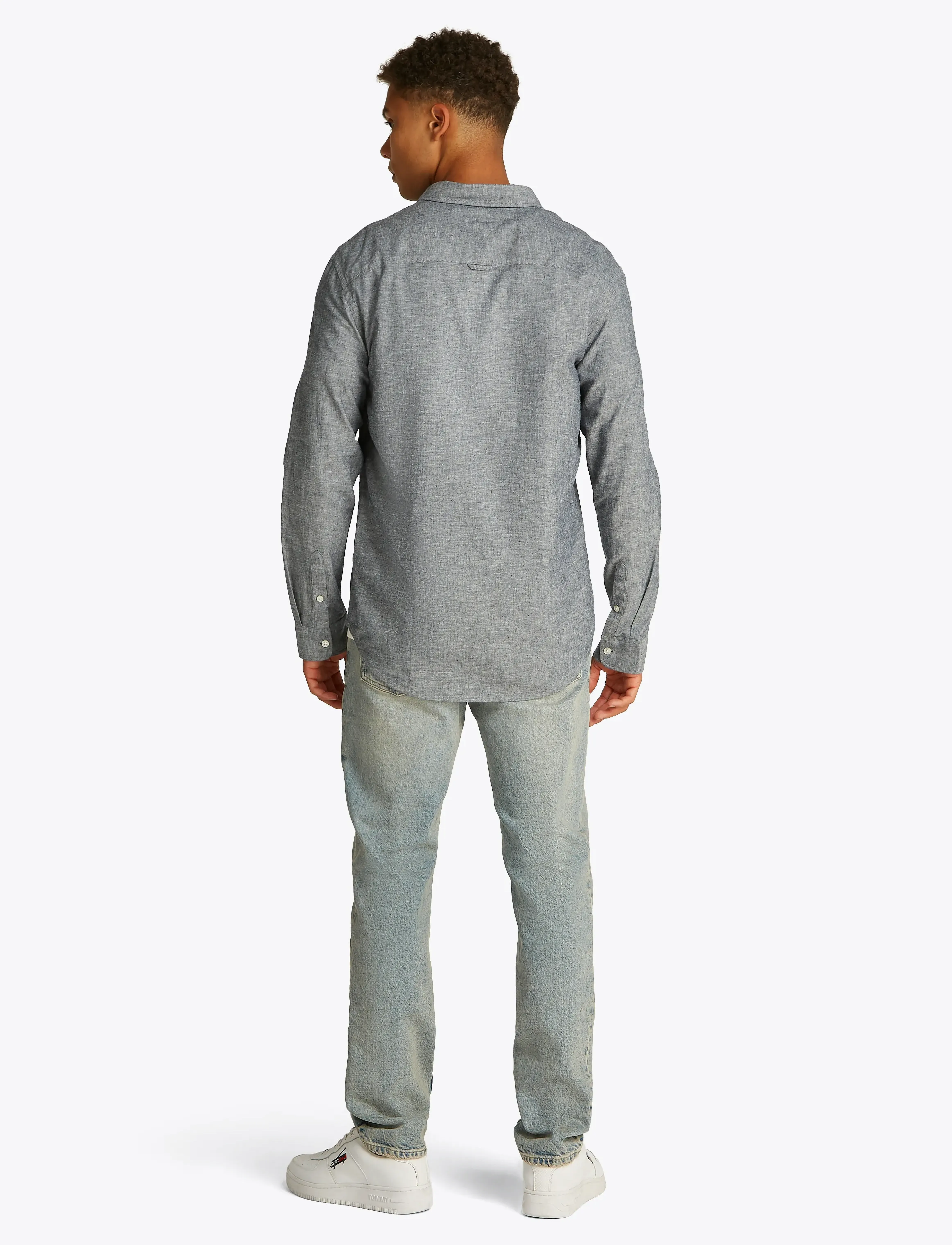 Tommy Jeans - TJM REG LINEN BLEND LS SHIRT EXT - dark night navy - 3