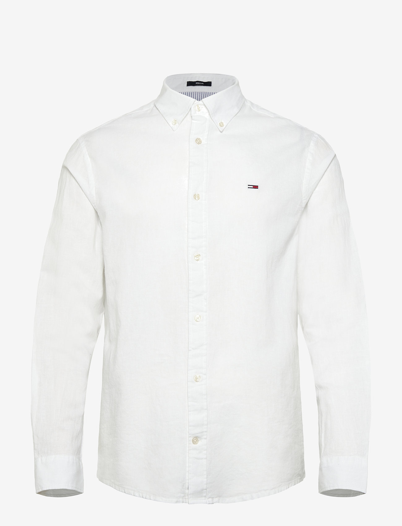 Tommy Jeans - TJM REG LINEN BLEND LS SHIRT EXT - oxford shirts - ecru - 1