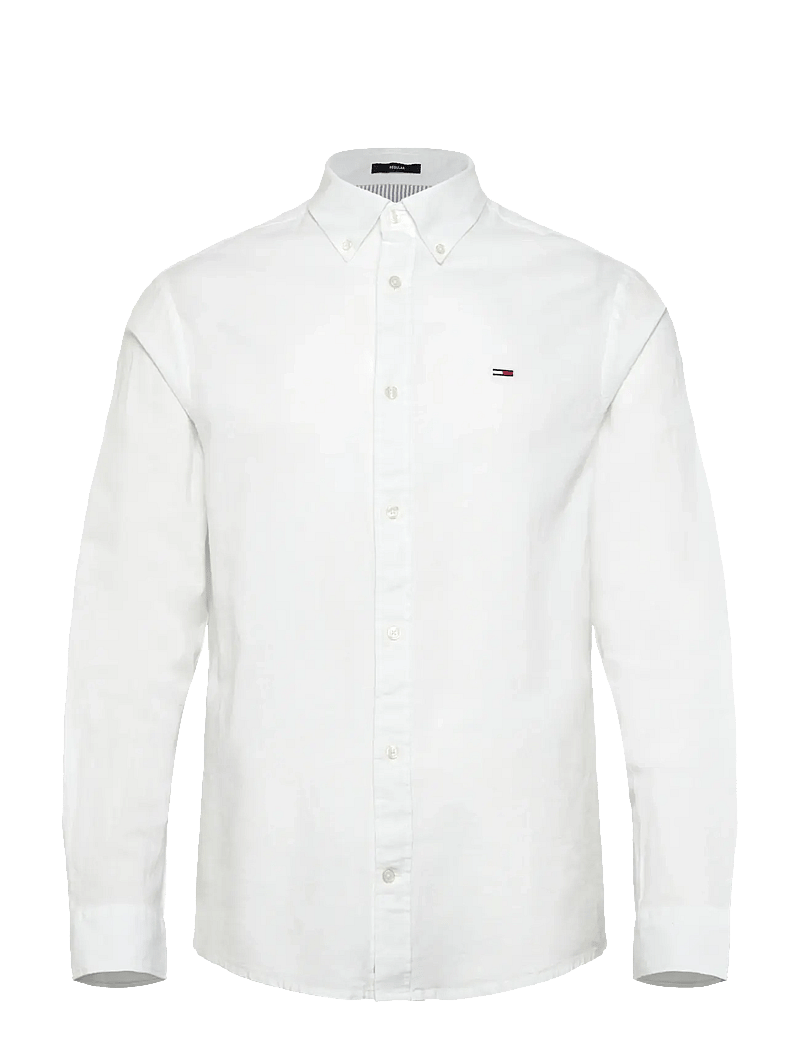 Tommy Jeans - TJM REG LINEN BLEND LS SHIRT EXT - oxford shirts - ecru - 1