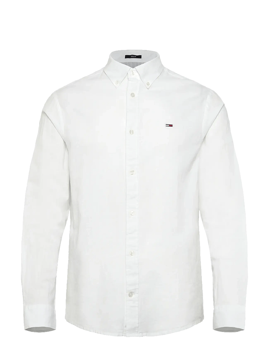 Tommy Jeans - TJM REG LINEN BLEND LS SHIRT EXT - ecru - 1