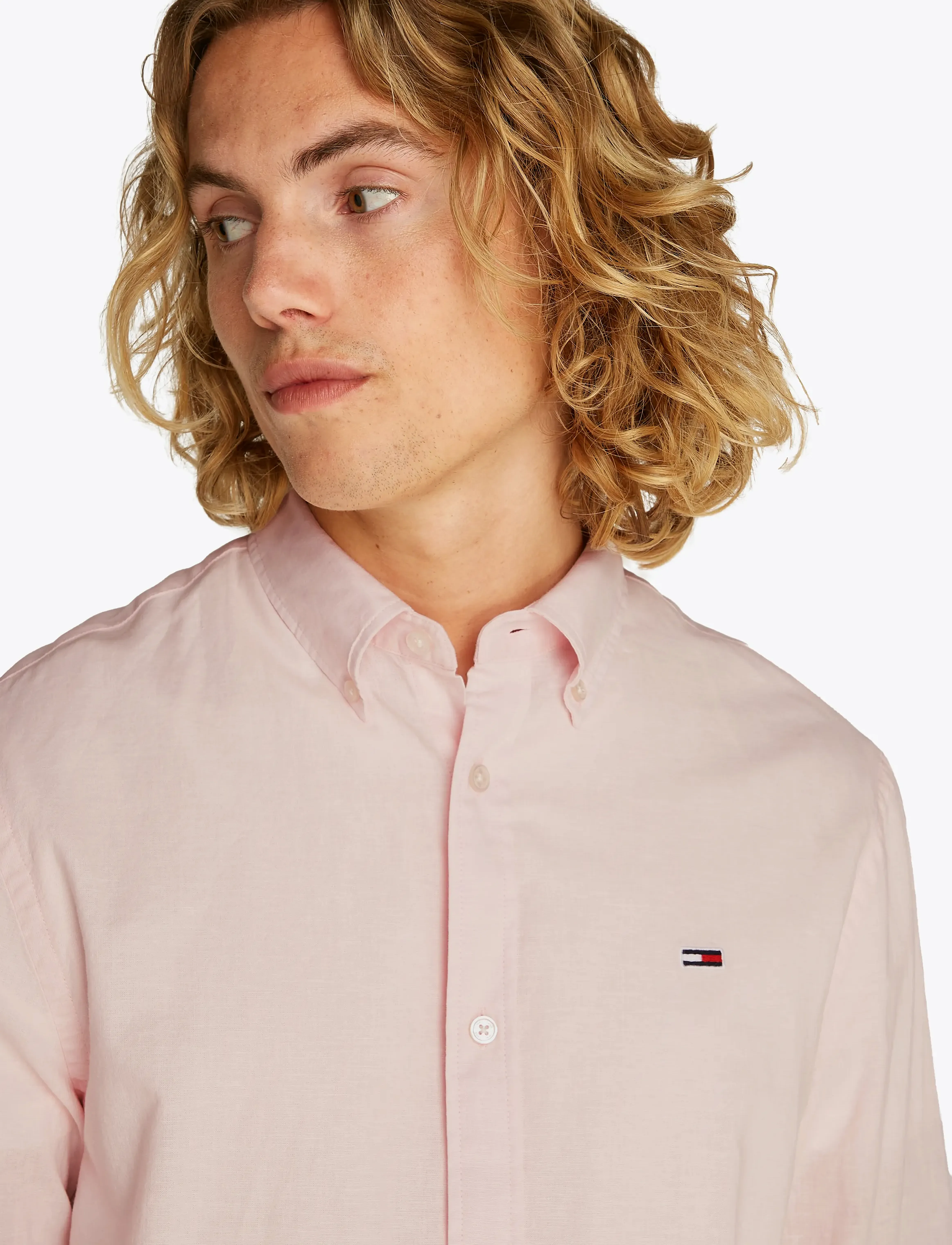 Tommy Jeans - TJM REG LINEN BLEND LS SHIRT EXT - precious pink - 5