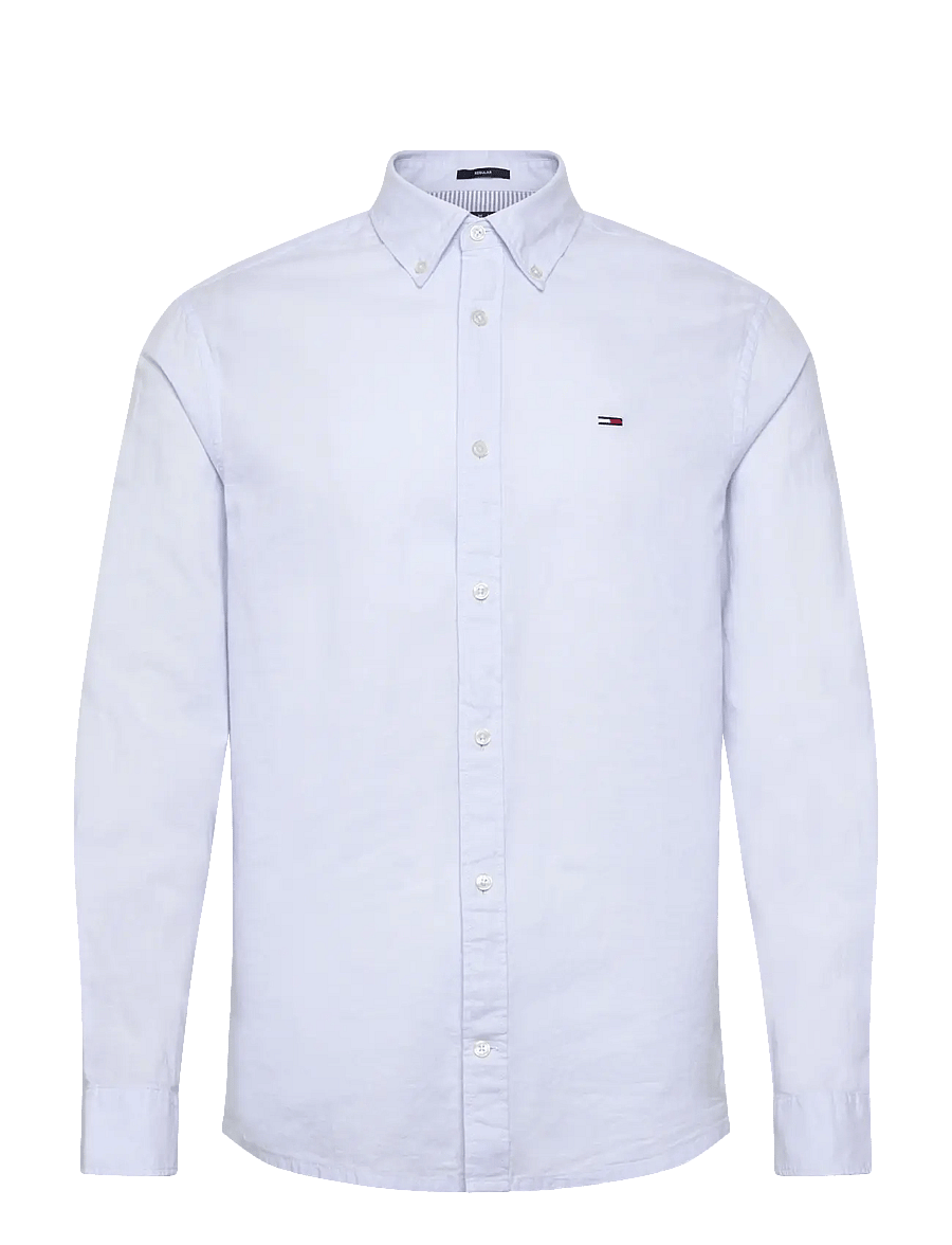 Tommy Jeans - TJM REG LINEN BLEND LS SHIRT EXT - sweet blue - 1