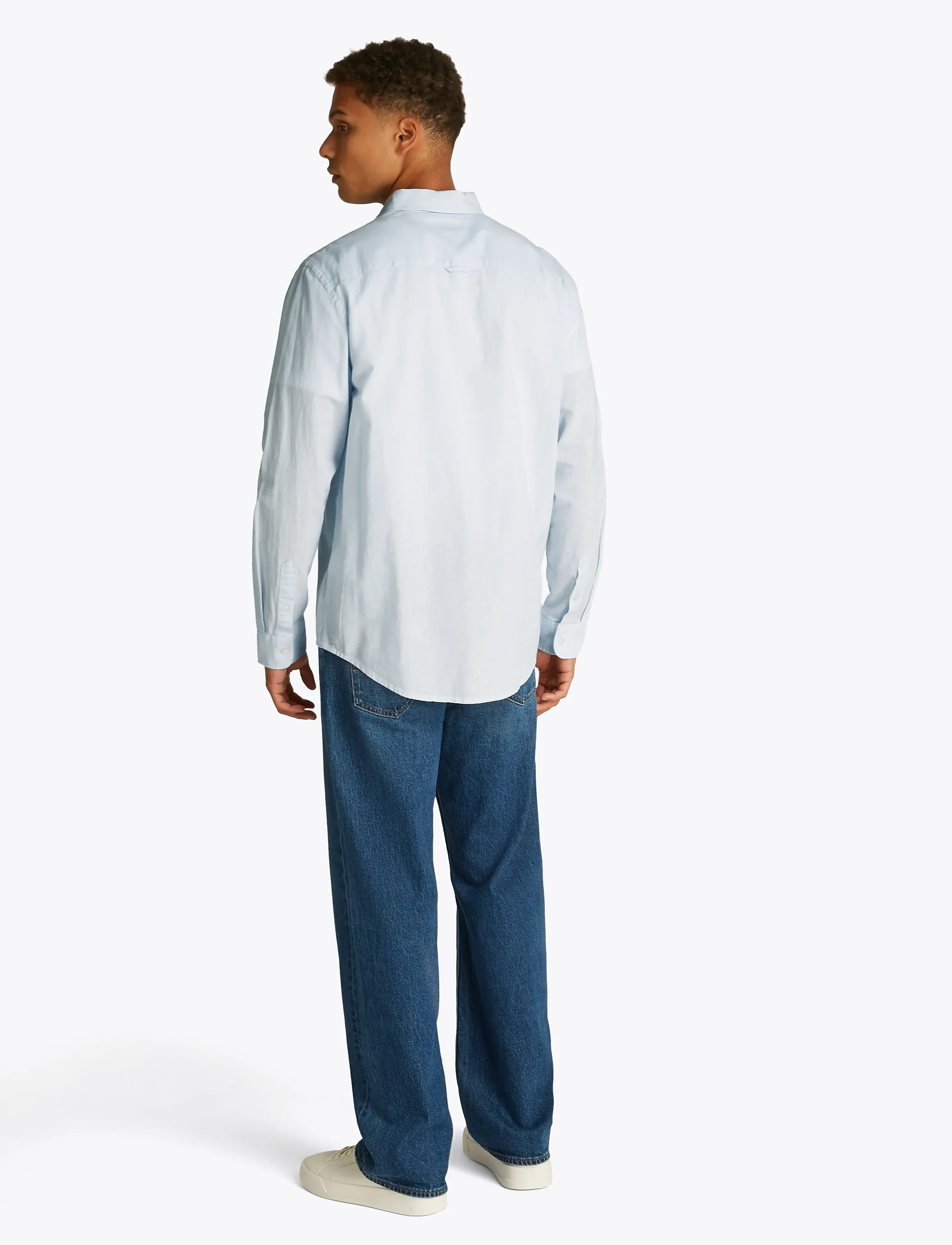 Tommy Jeans - TJM REG LINEN BLEND LS SHIRT EXT - sweet blue - 3