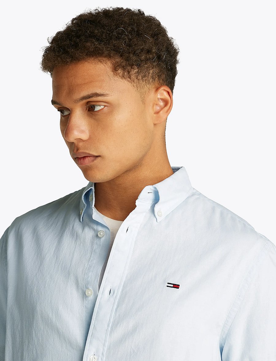 Tommy Jeans - TJM REG LINEN BLEND LS SHIRT EXT - sweet blue - 4