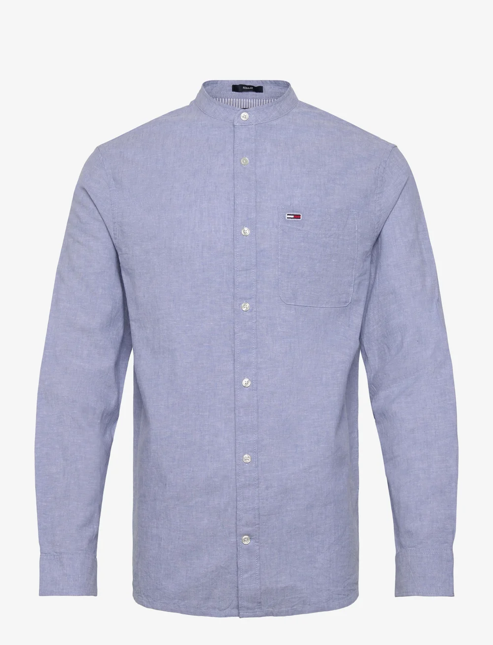 Tommy Jeans - TJM LINEN MIX BAND COLLAR SHIRT - leinenhemden - colorado blue - 1
